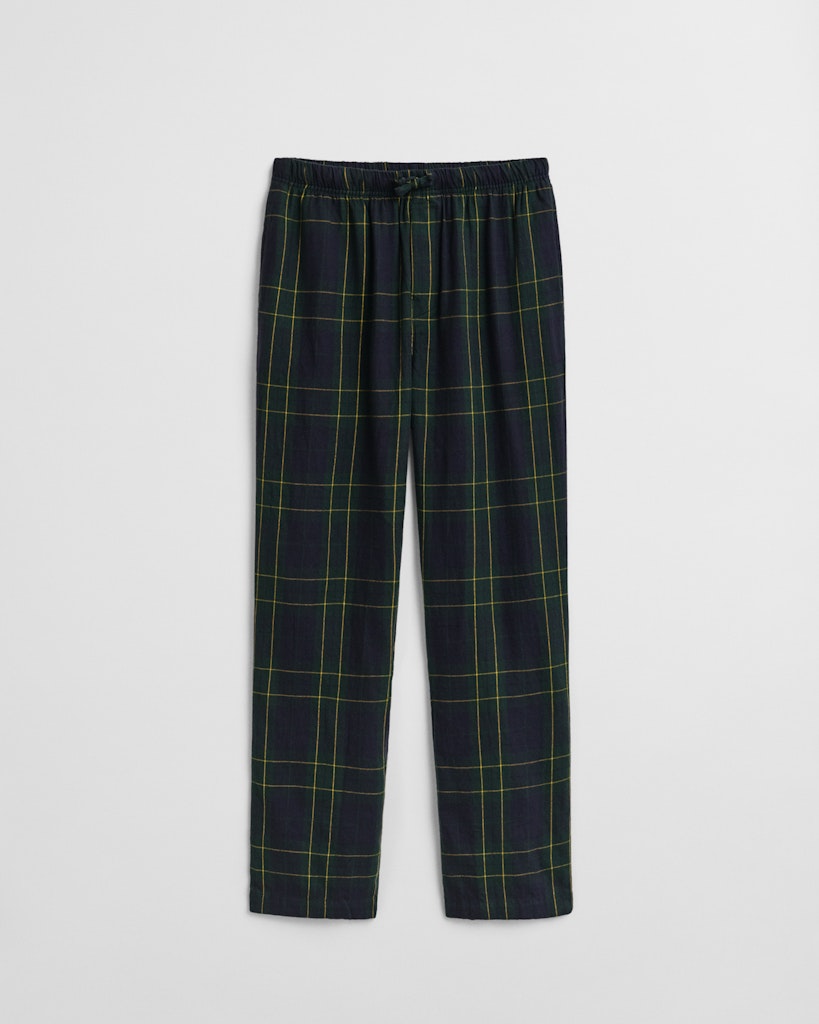 Gant miesten pyjamahousut Flannel Pant, sininen kuosi