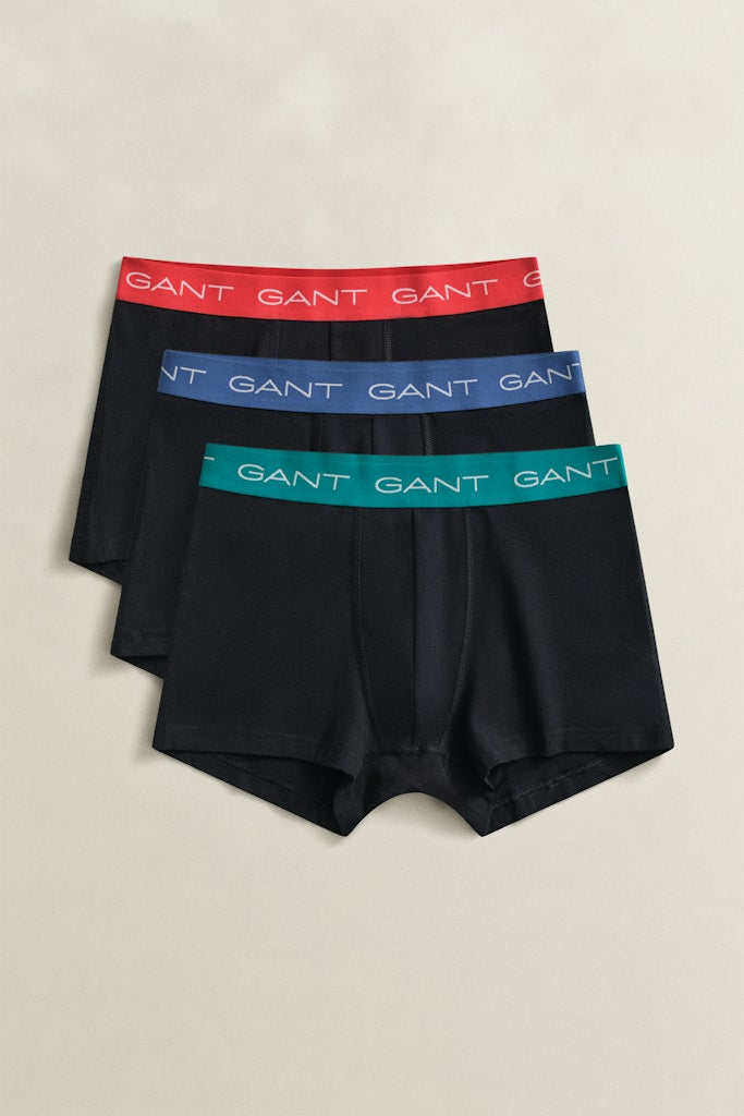 Gant miesten bokserit 3-Pack Trunks, musta