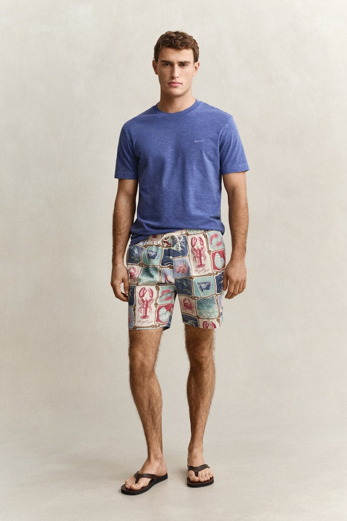 Gant miesten shortsit Nautical Shorts, punainen kuosi