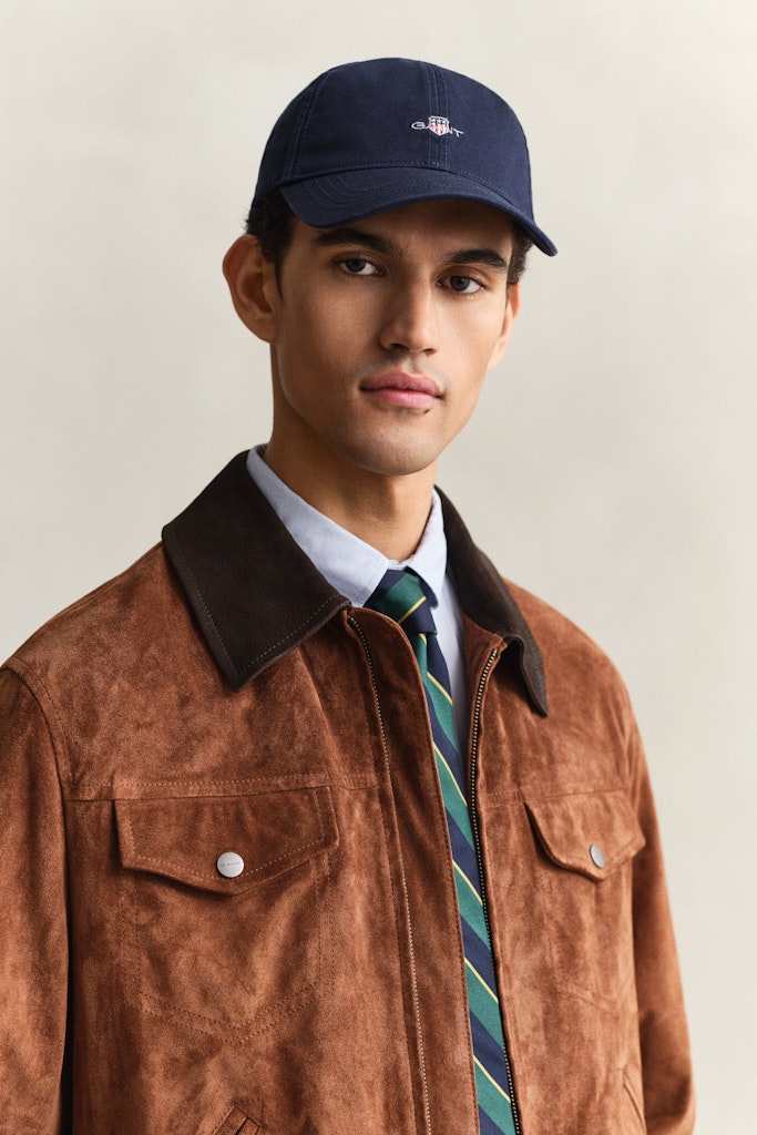 Gant lippis Shield Cotton Twill Cap, tummansininen