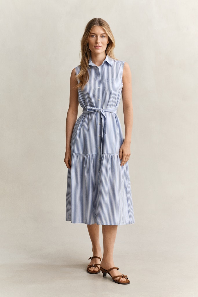 Gant mekko Stripe Ctn Sleeveless Dress, Vaaleansininen