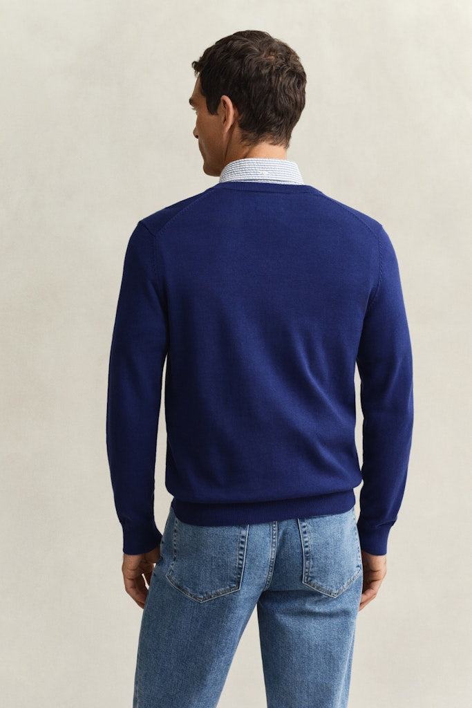Gant miesten neule Classic V-Neck, tummansininen