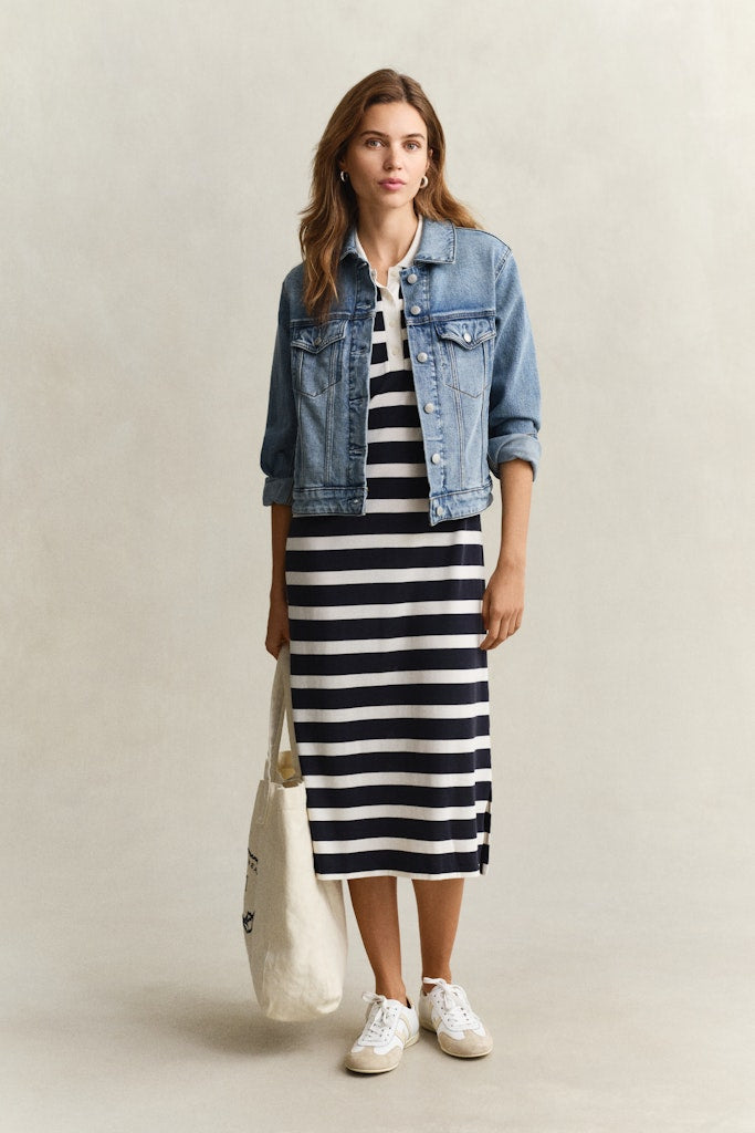Gant naisten pikeemekko Polo Dress, raidallinen sininen