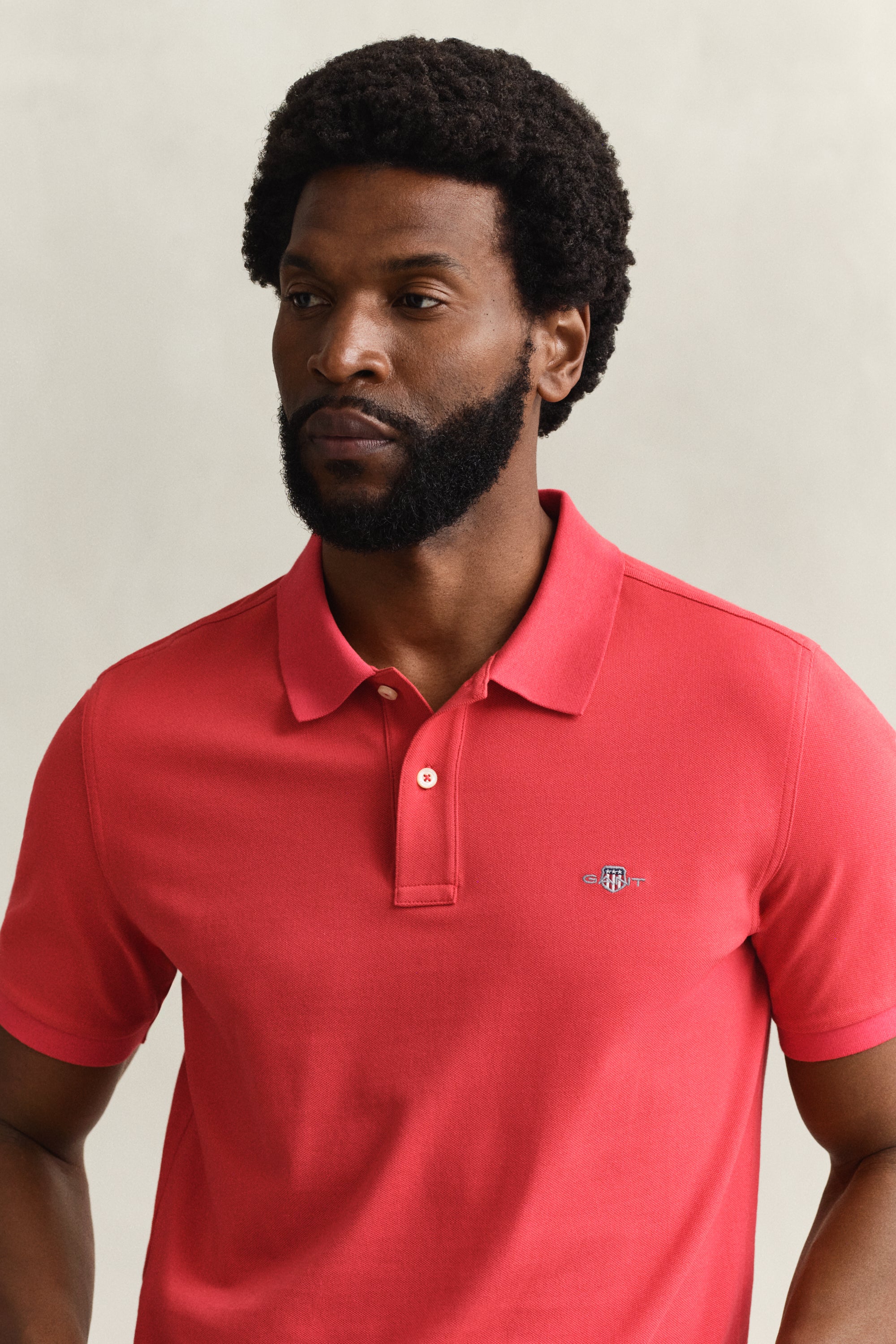 Gant miesten pikeepaita Regular Fit Shield Piqué Polo Shirt, punainen