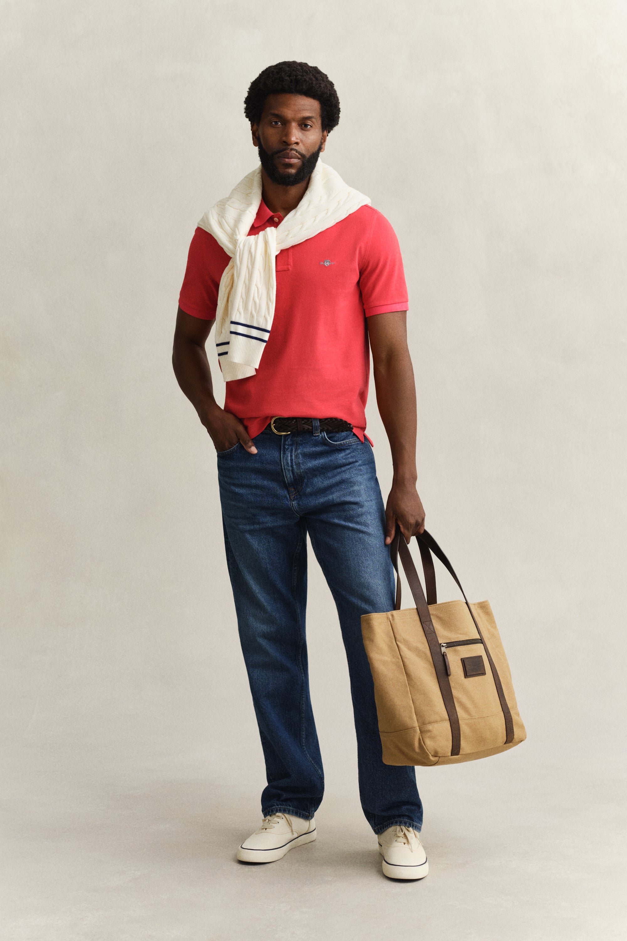 Gant miesten pikeepaita Regular Fit Shield Piqué Polo Shirt, punainen