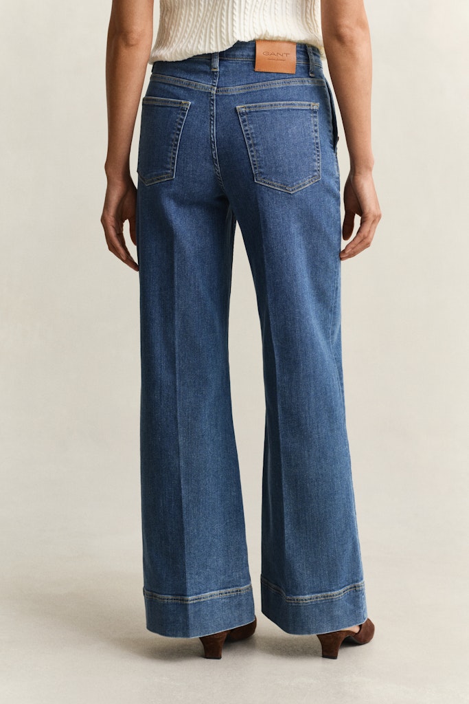 Gant naisten farkut Flare Nautical Jeans, sininen indigo