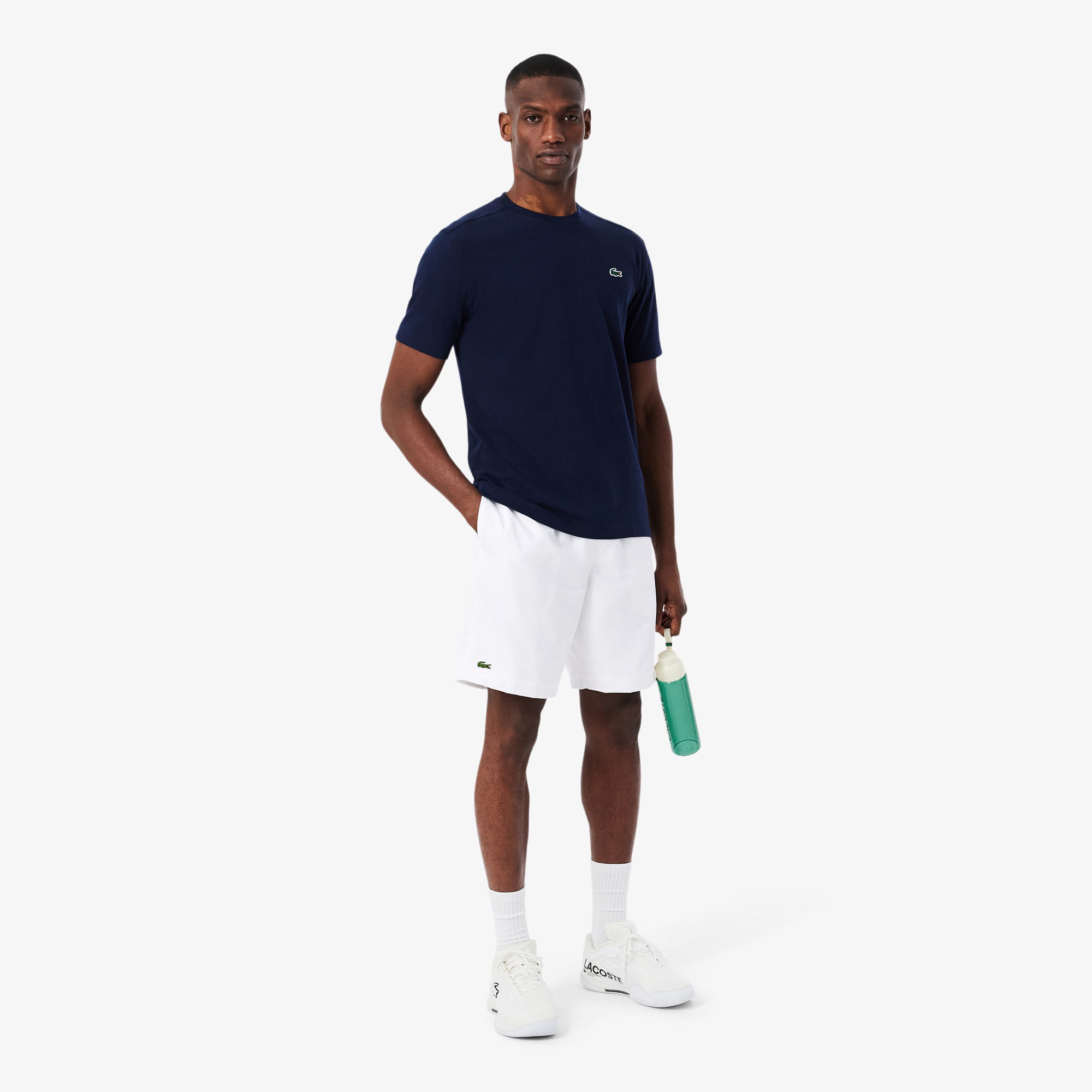 Lacoste miesten shortsit Light Weight Diamond Taffeta Shorts, valkoinen