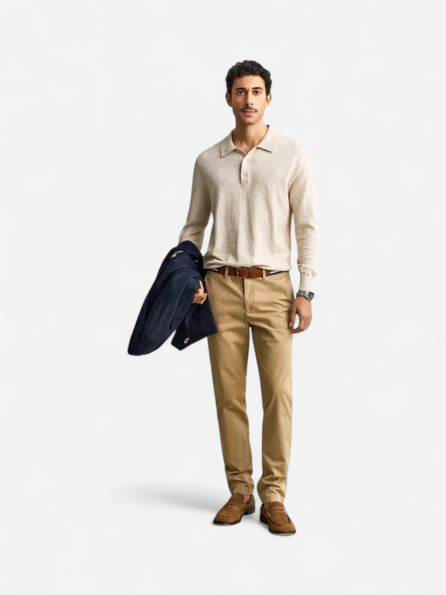 Gant miesten chinot Slim Chinos, Oat Beige - Kekäle.fi