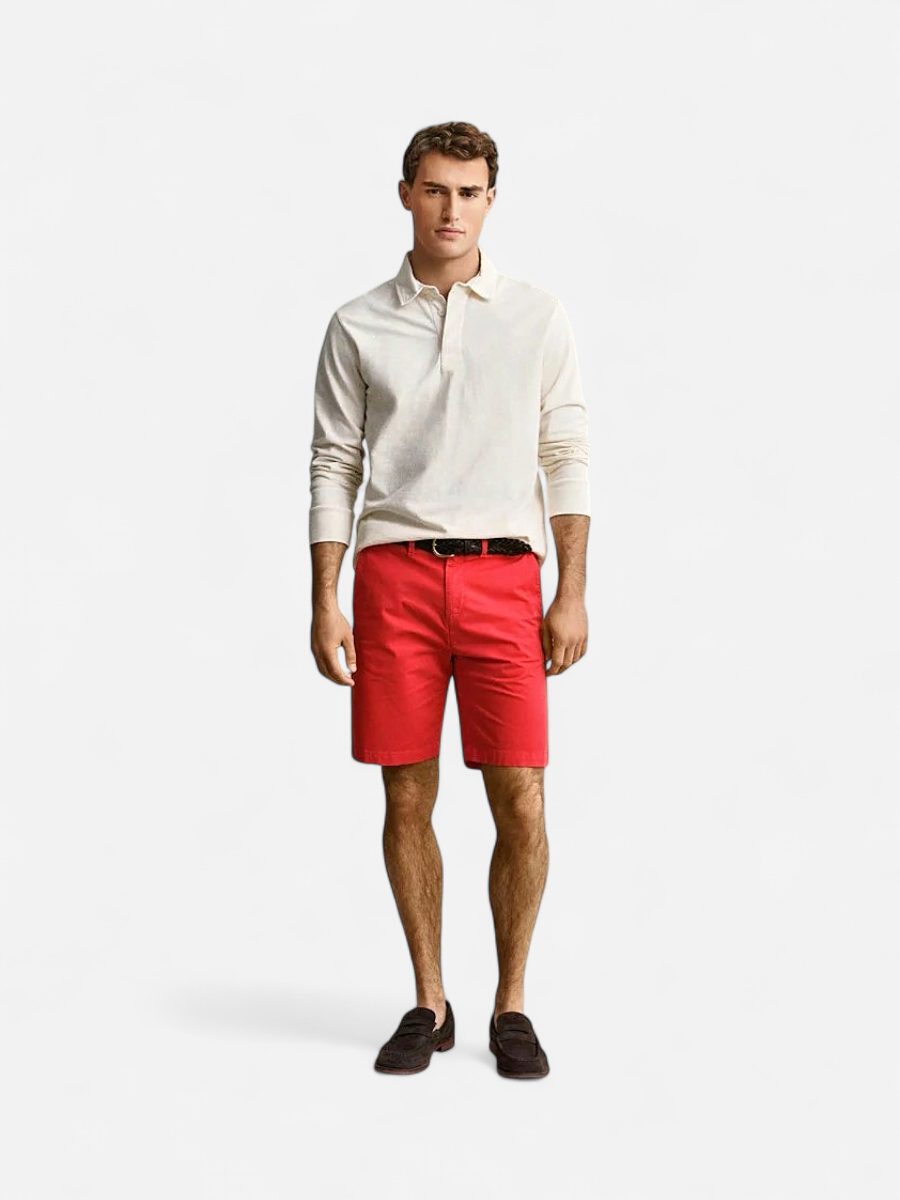 Gant miesten shortsit K Reg Sun Faded Chino Shorts, punainen - Kekäle.fi