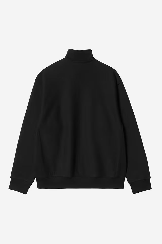Carhartt miesten collegepaita Half Zip American Script Sweatshirt, musta