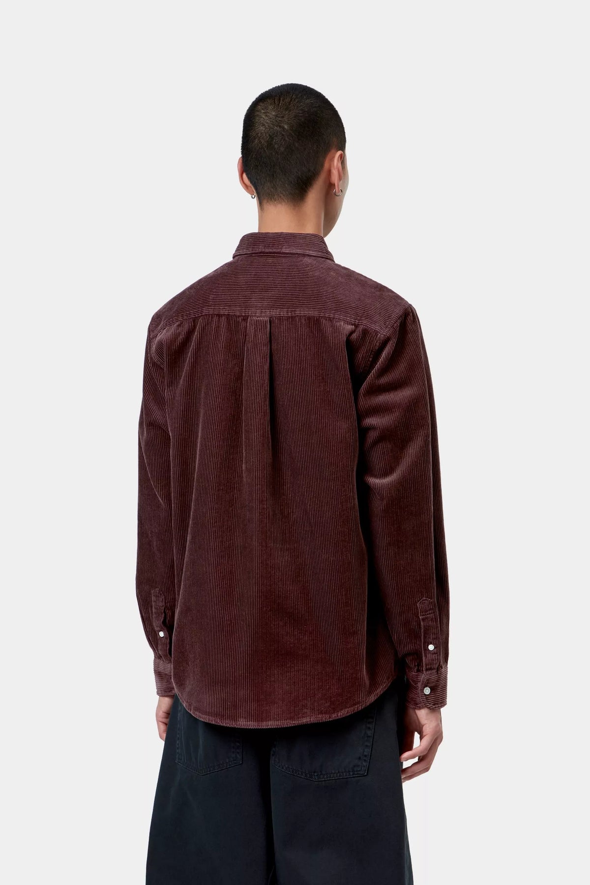 Carhartt miesten kauluspaita L/S Madison Cord Shirt, Amarone