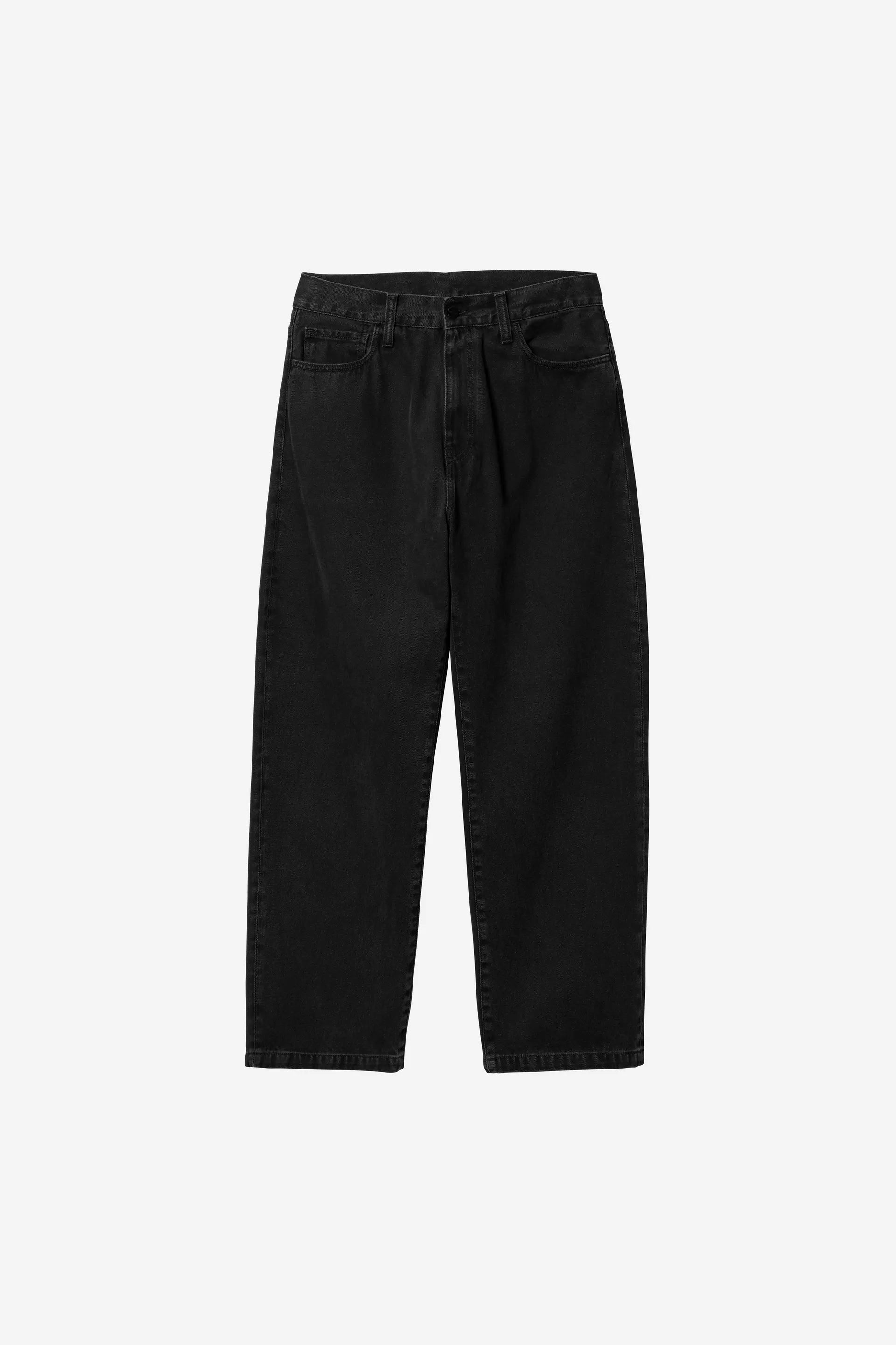 Carhartt miesten farkut Landon Jeans 'Robertson' Denim, hiilenmusta ovat suoralahkeiset, hiilenmustat farkut, joissa on klassiset taskut ja tukeva denimmateriaali.