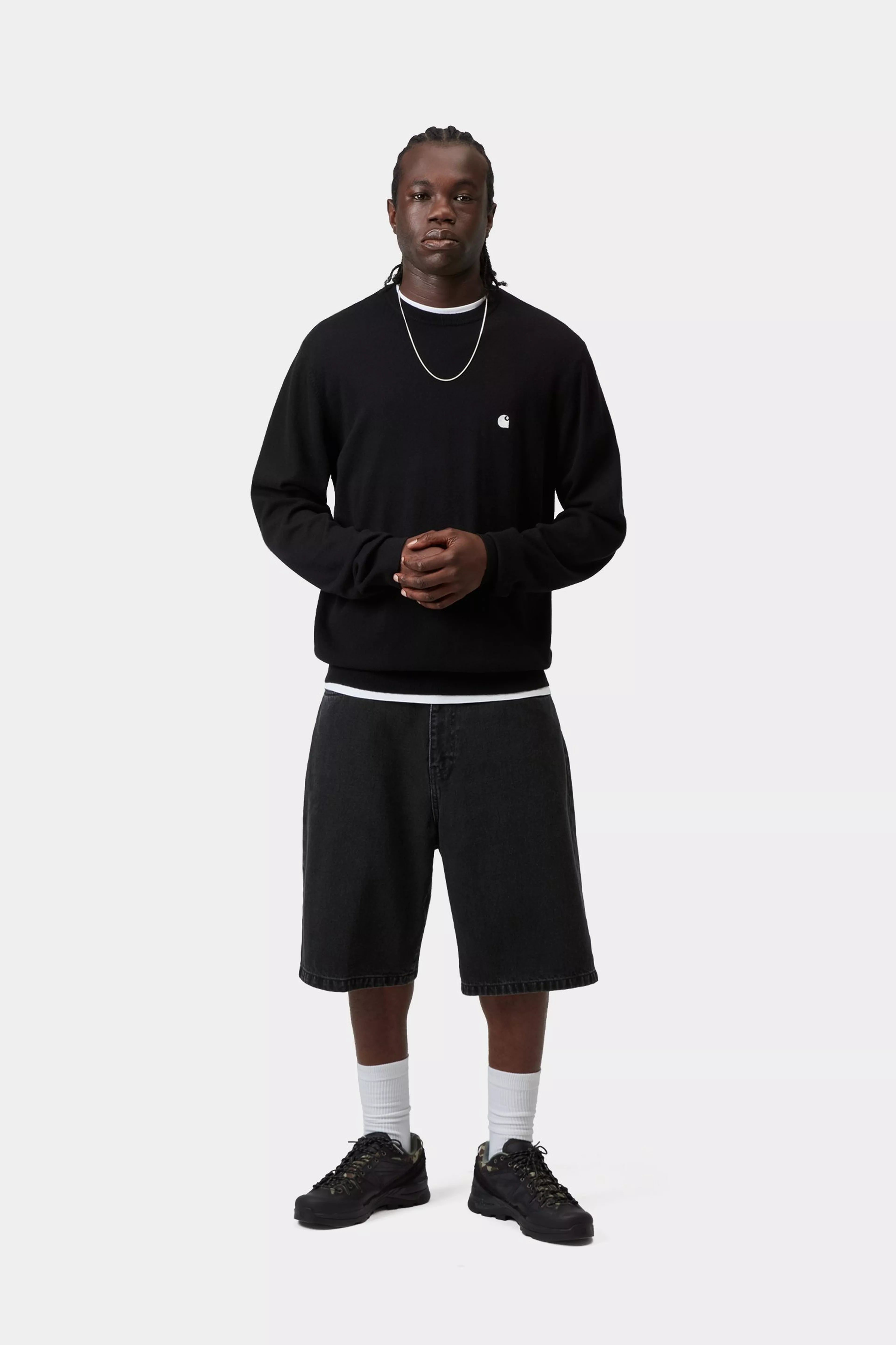 Carhartt miesten farkkushortsit Landon, musta