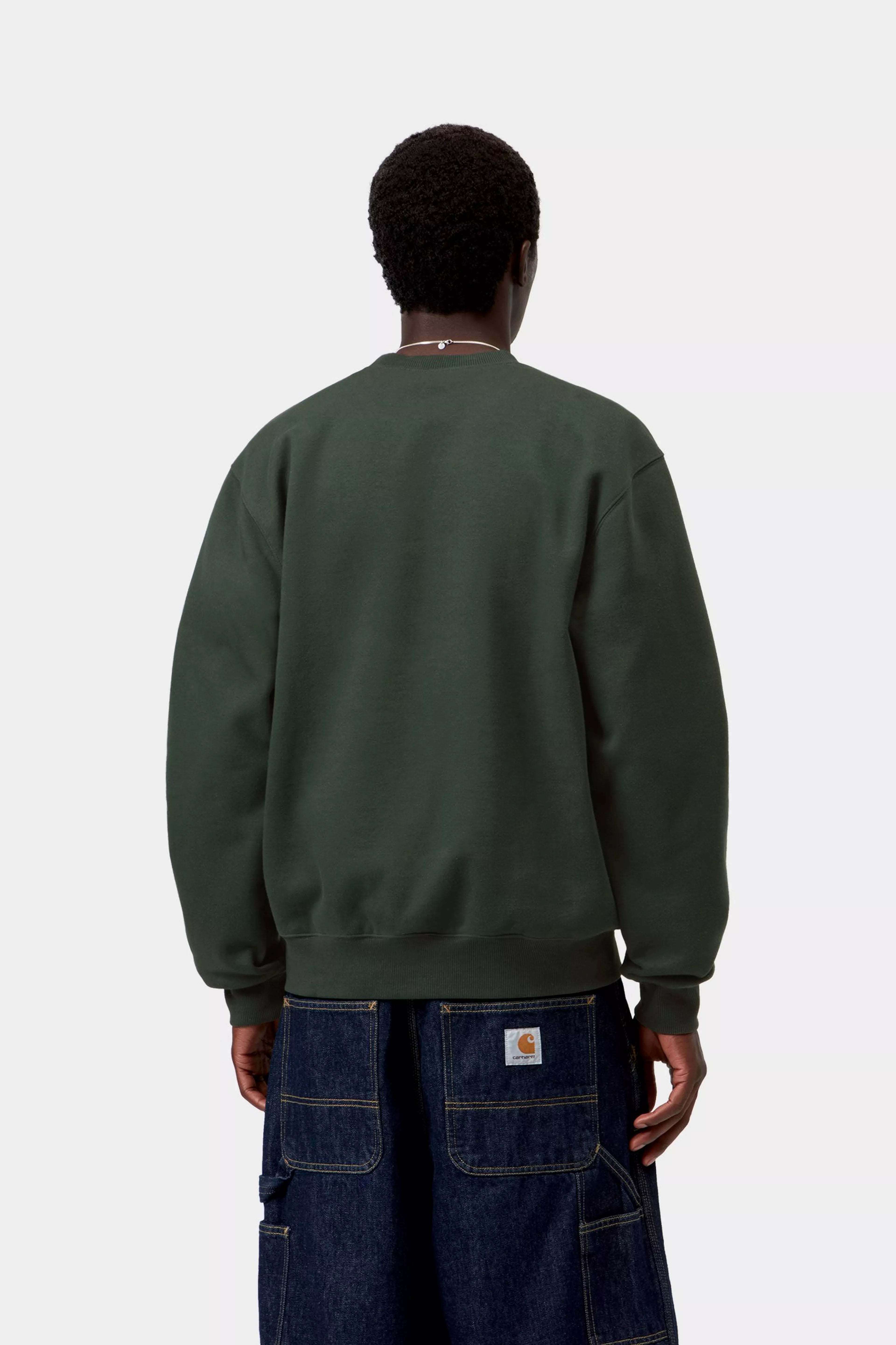 Carhartt miesten collegepaita Carhartt Sweatshirt, tummanvihreä