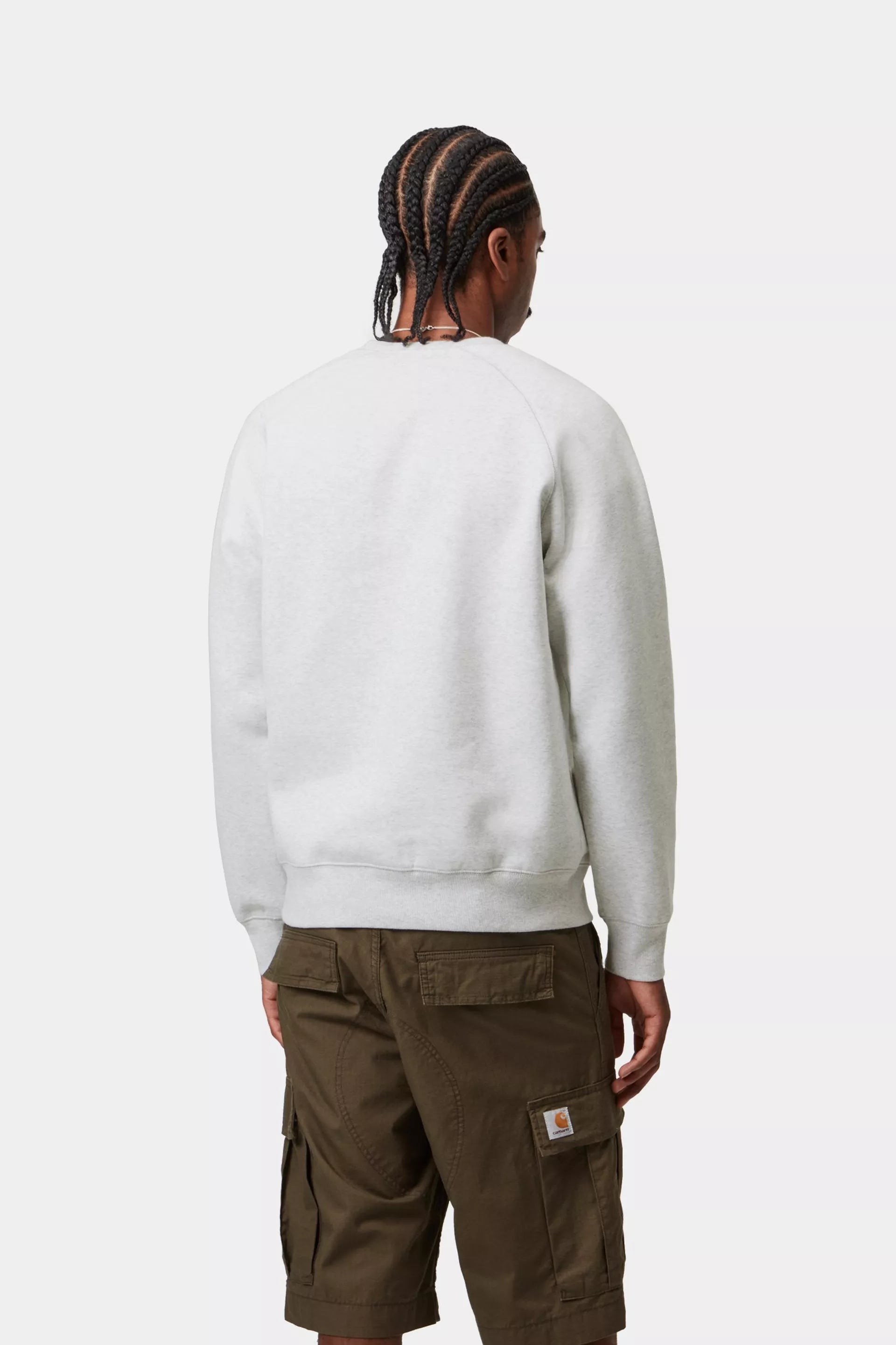 Carhartt miesten collegepaita Chase Sweatshirt, vaaleanharmaa