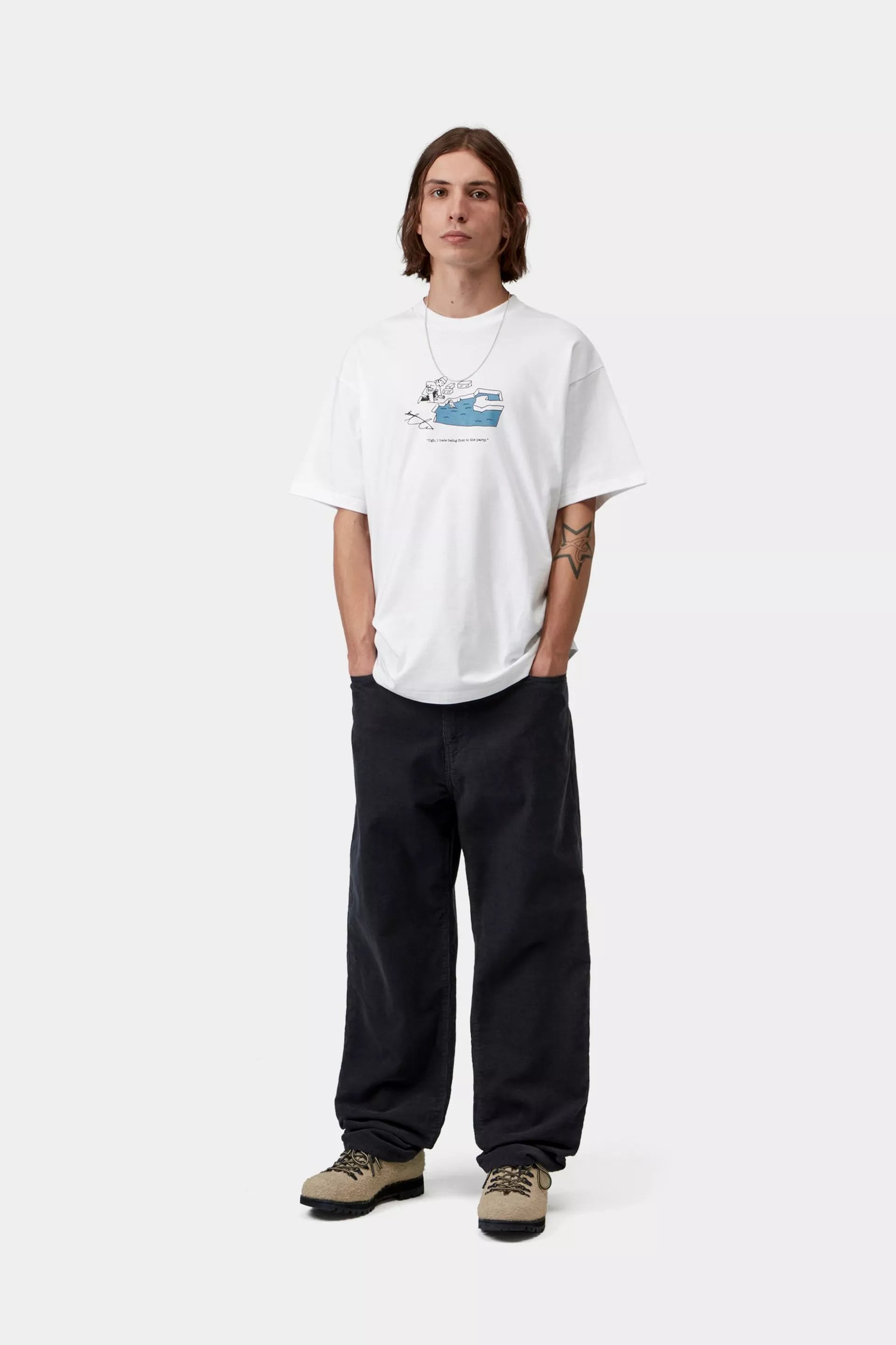 Carhartt miesten T-paita Ice Fishing, valkoinen