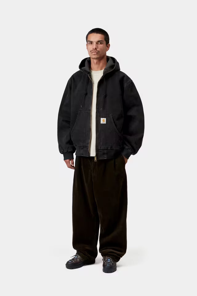 Carhartt miesten takki OG Active Jacket 'Smith' Denim WARMLINED, musta