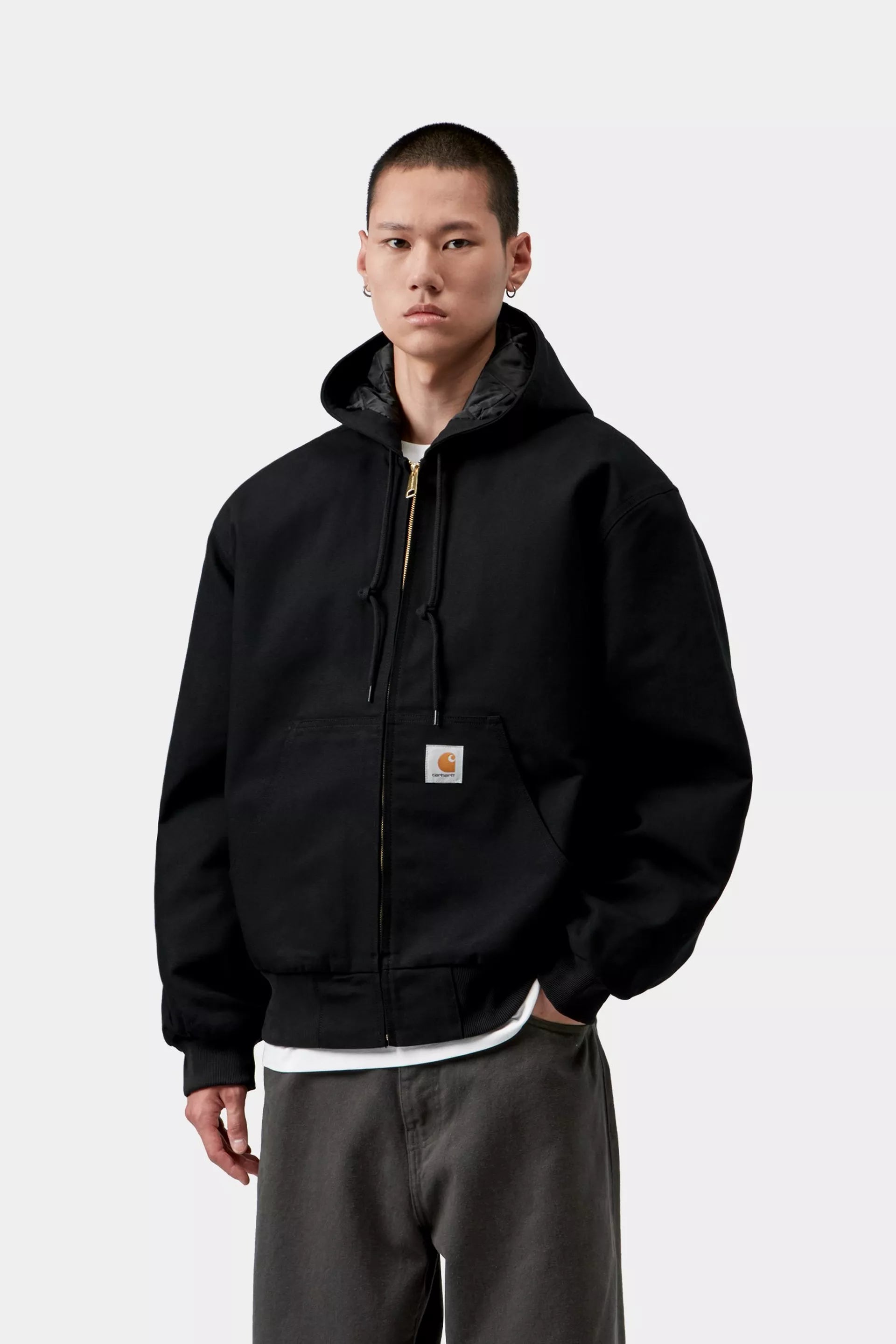 Carhartt miesten takki OG Active Jacket 'Dearborn' Canvas (Winter), musta