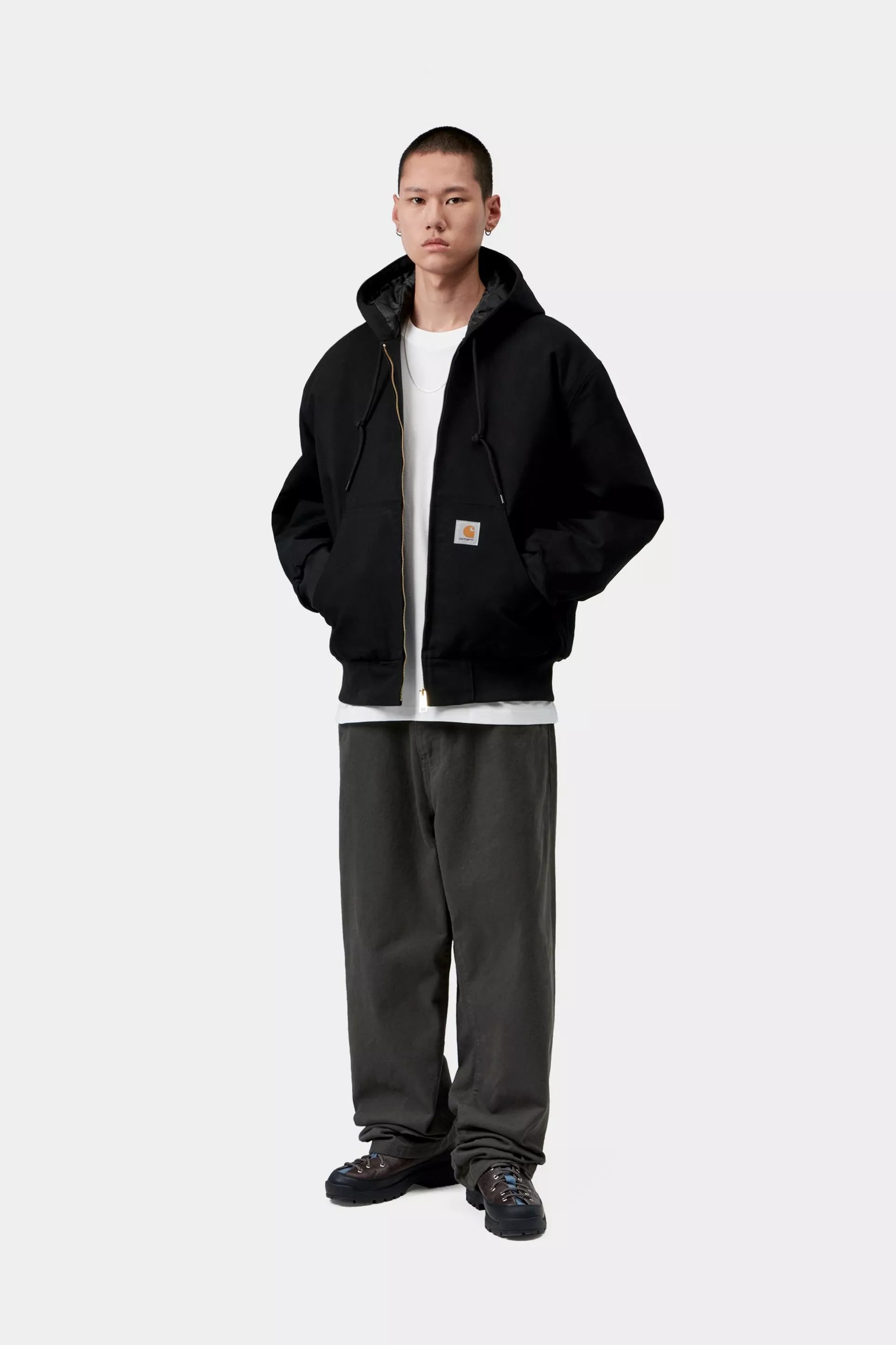 Carhartt miesten takki OG Active Jacket 'Dearborn' Canvas (Winter), musta