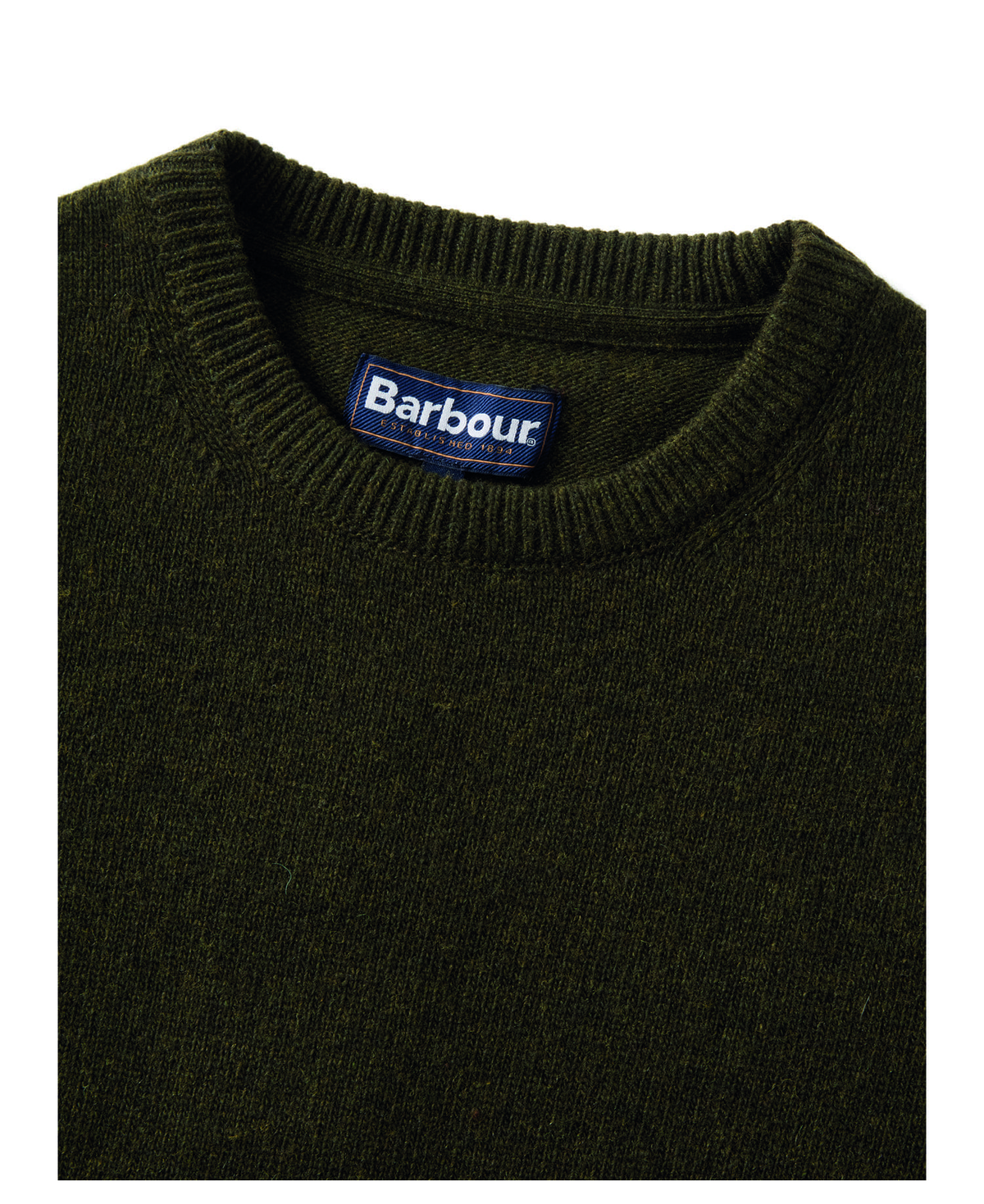 Barbour miesten neulepusero Essential Patch Crew, khaki