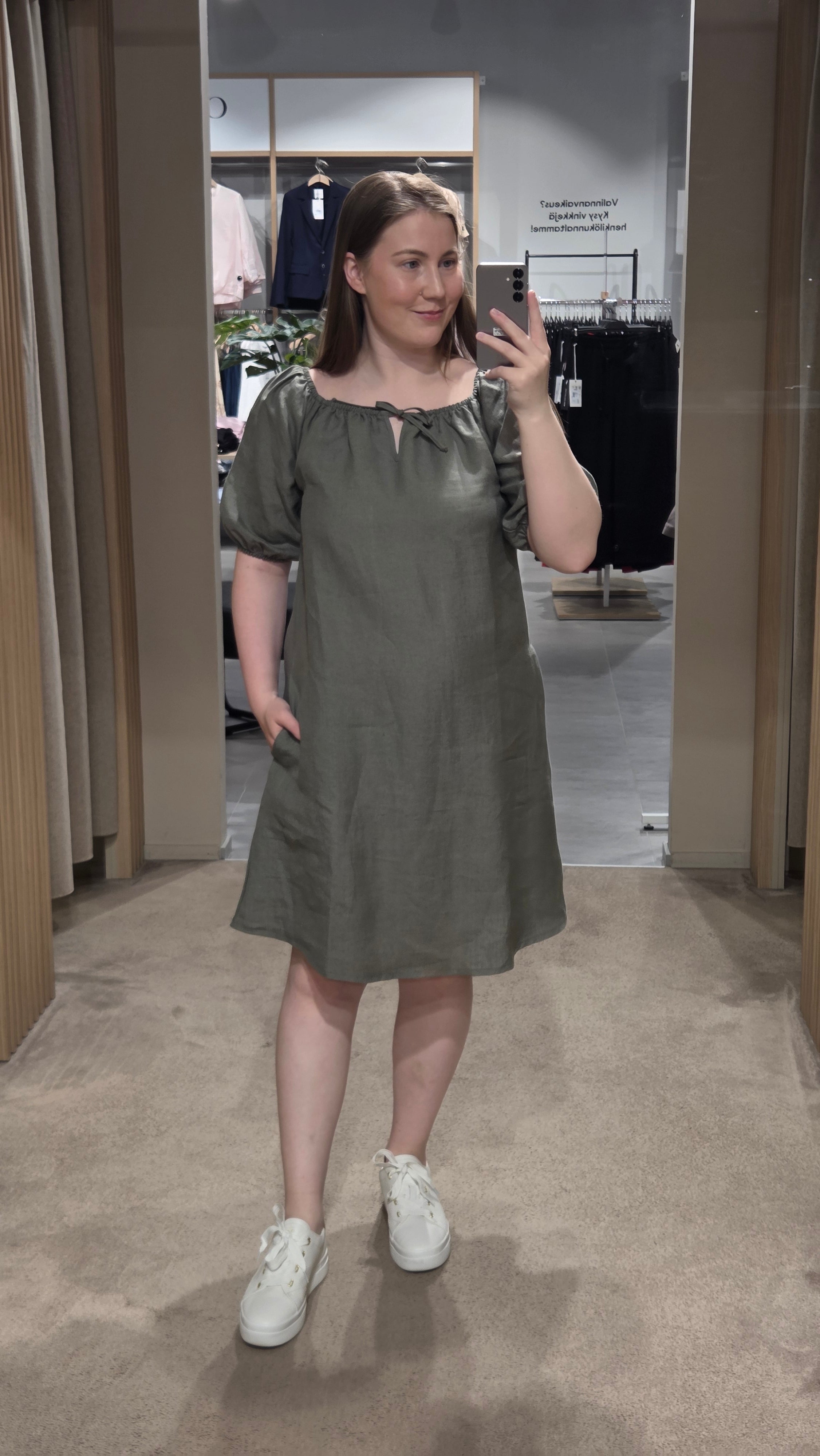 Sinnuu mekko Tokio Pellavamekko, khaki