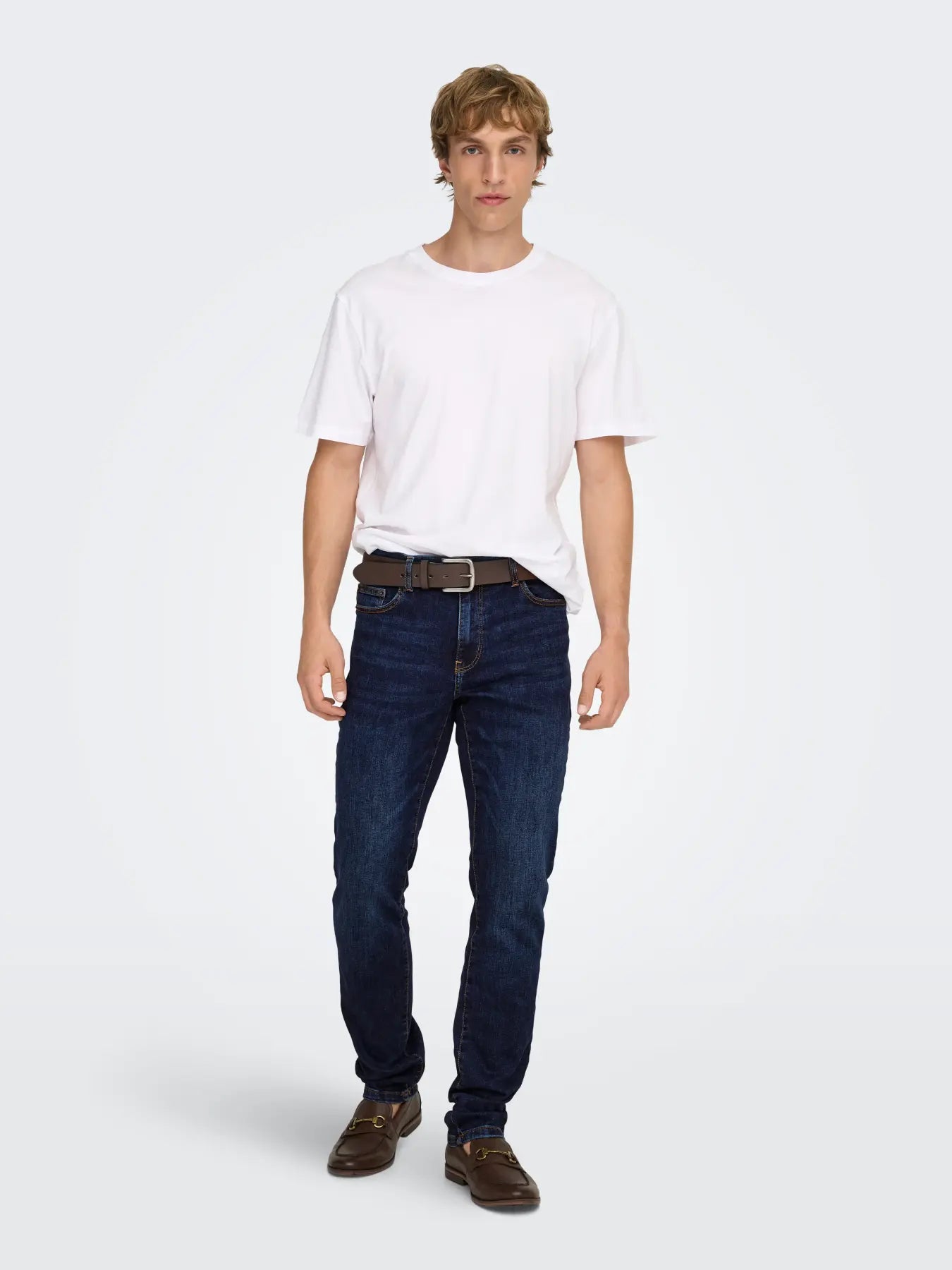 Only and Sons miesten farkut Loom Slim 6749, Dark Blue Denim