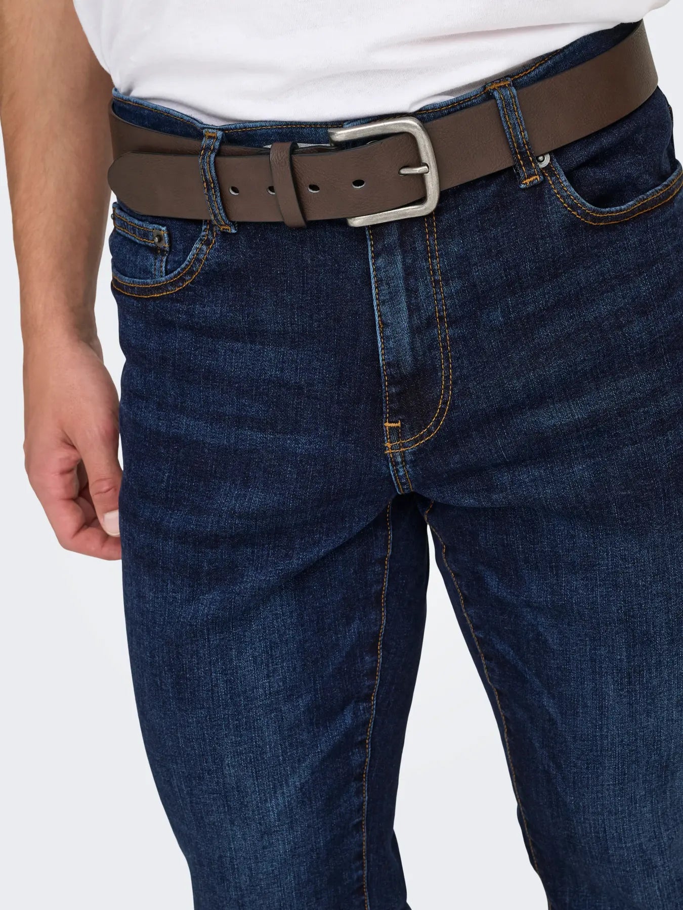 Only and Sons miesten farkut Loom Slim 6749, Dark Blue Denim