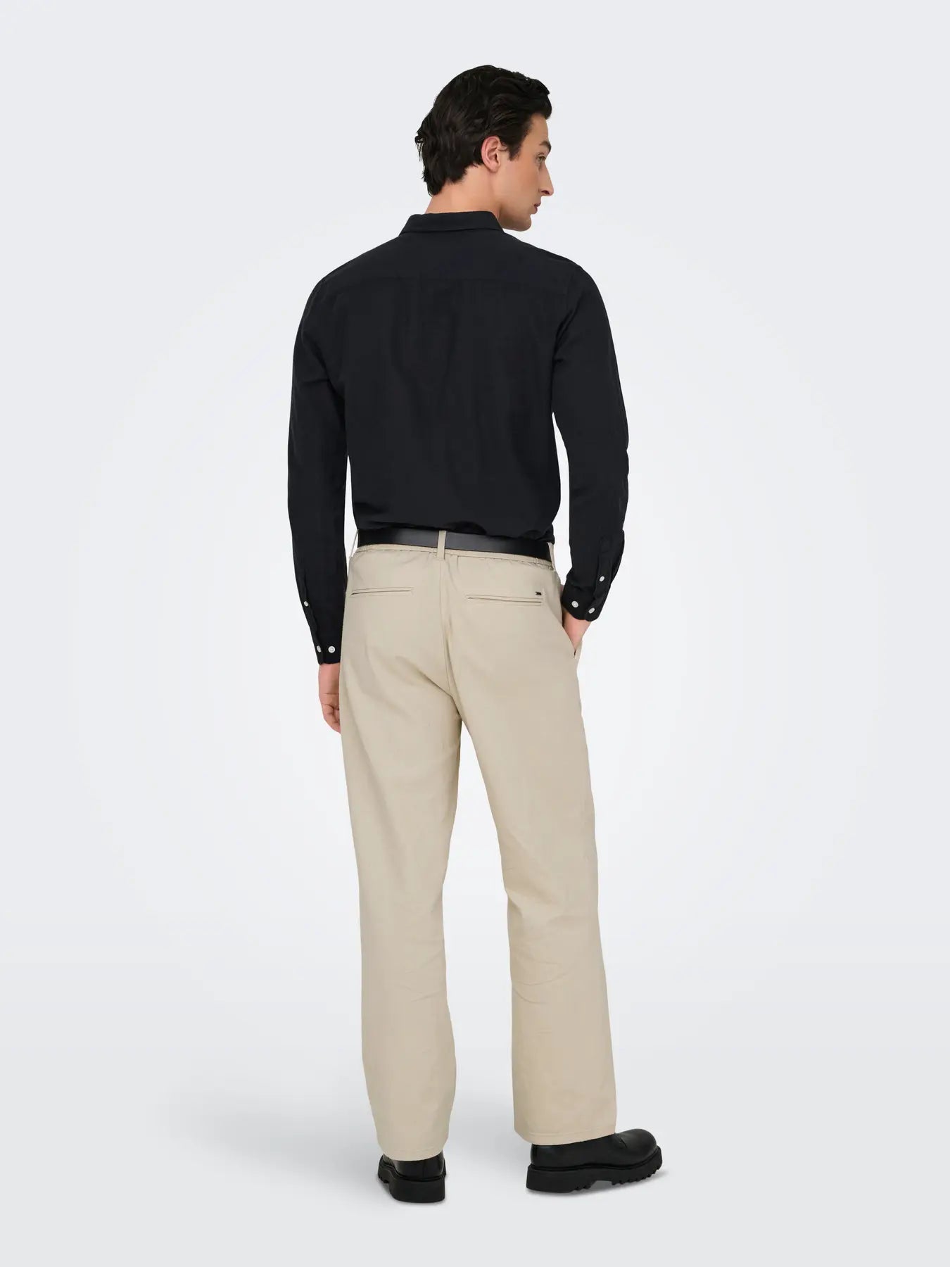 Only and Sons miesten housut Onsbob Loose Fit, Silver Lining