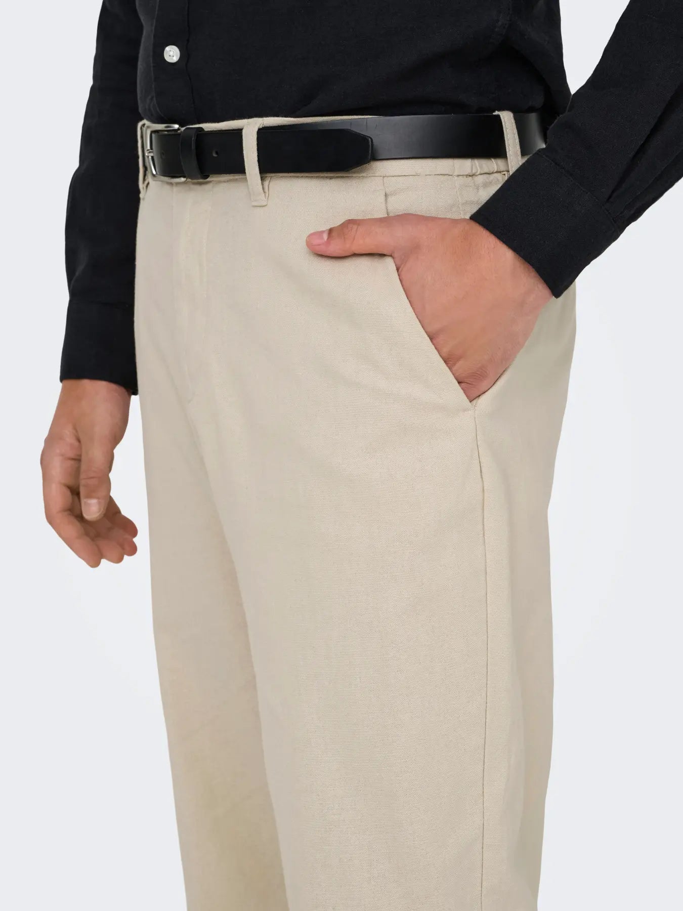 Only and Sons miesten housut Onsbob Loose Fit, Silver Lining