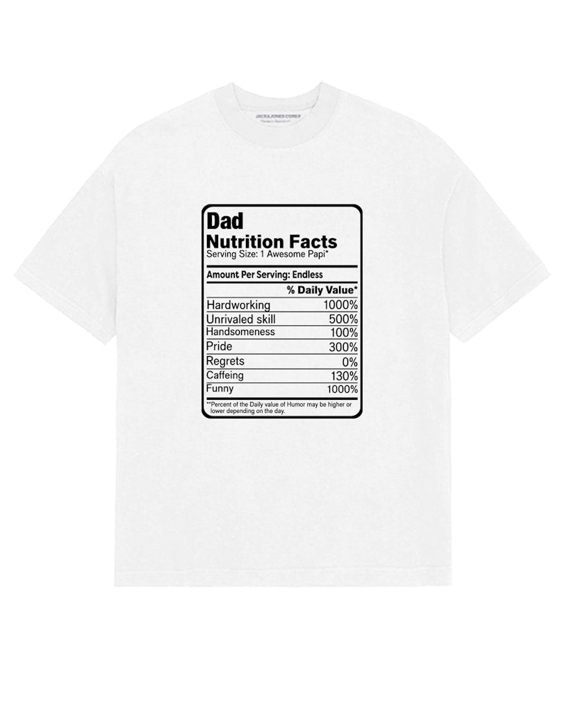 Jack and Jones miesten t-paita Dad Tee SS Crew Neck, valkoinen