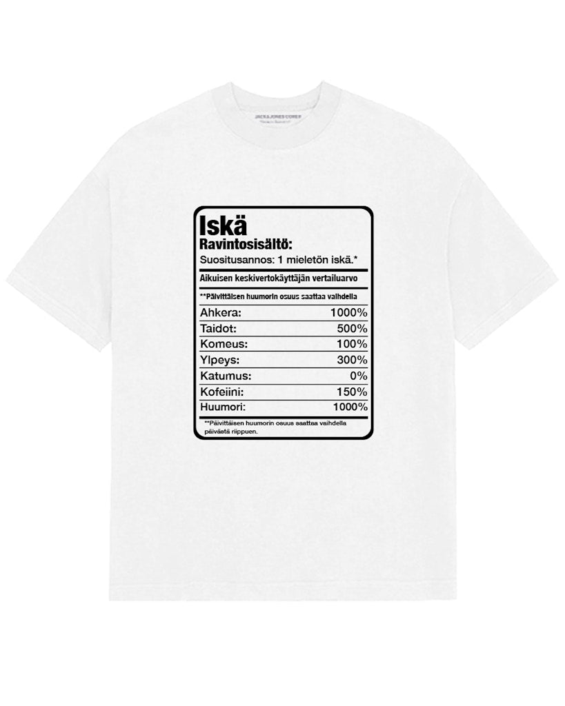 Jack and Jones miesten t-paita Dad Tee SS Crew Neck, valkoinen