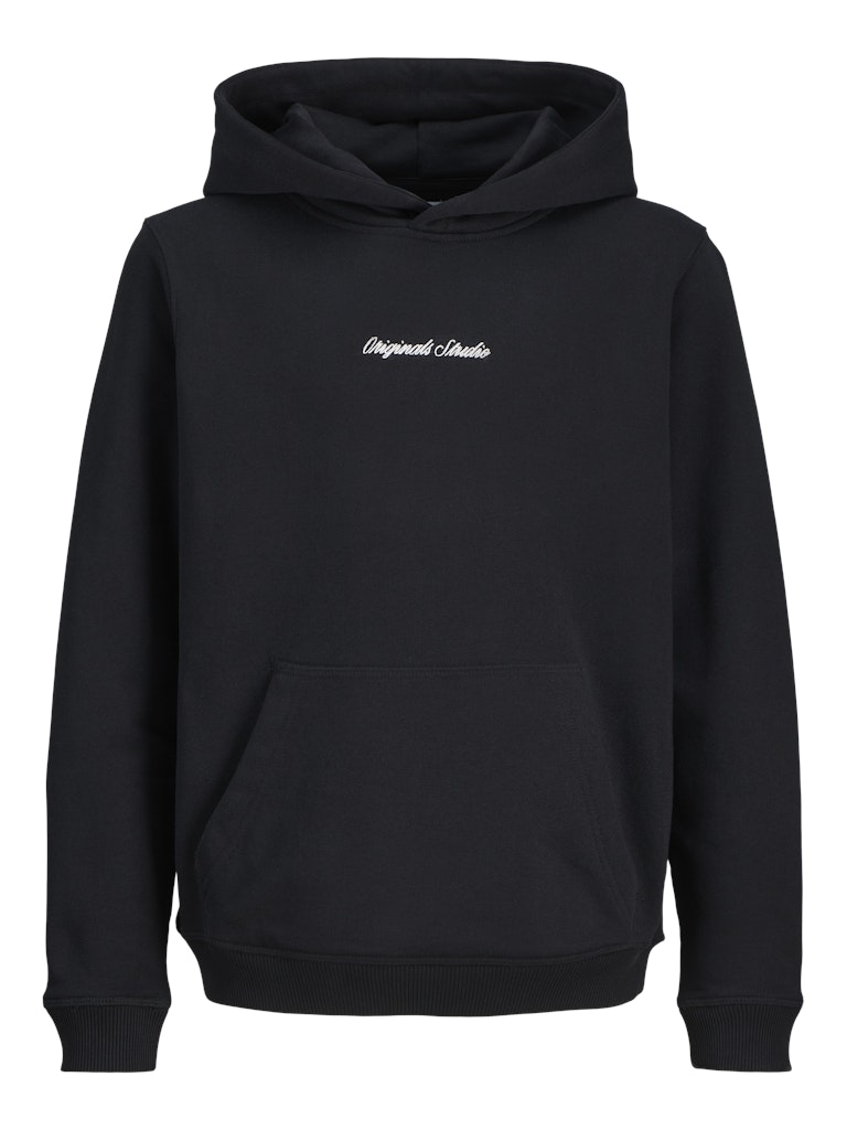 Jack and Jones Junior lasten huppari JORNORREBRO EMB SWEAT HOOD NOOS JNR, musta