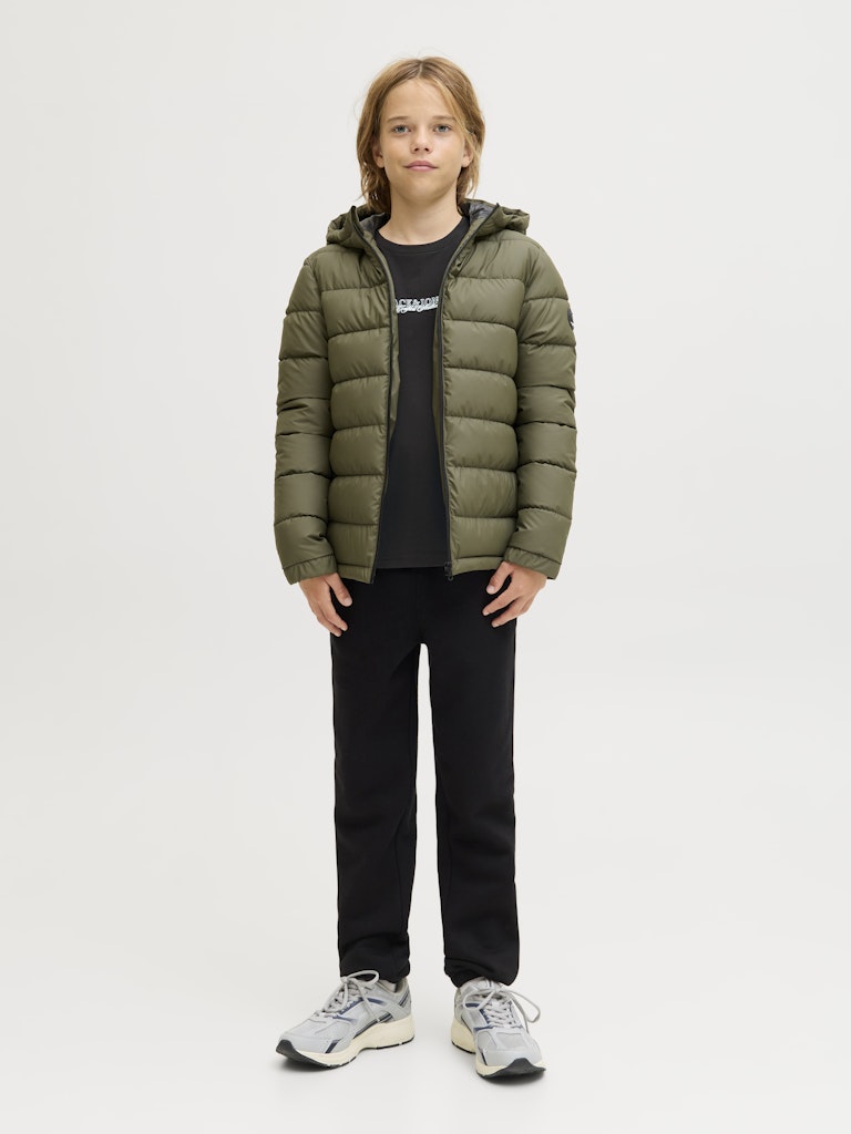 Jack and Jones Junior lasten paita JORBLEECKER MINIMAL TEE LS CREW NECK JNR, musta