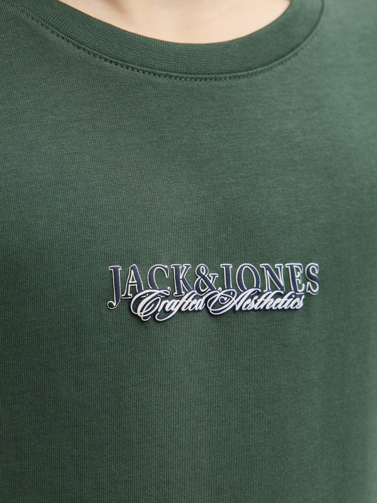 Jack and Jones Junior lasten paita JORBLEECKER MINIMAL TEE LS CREW NECK JNR, vihreä