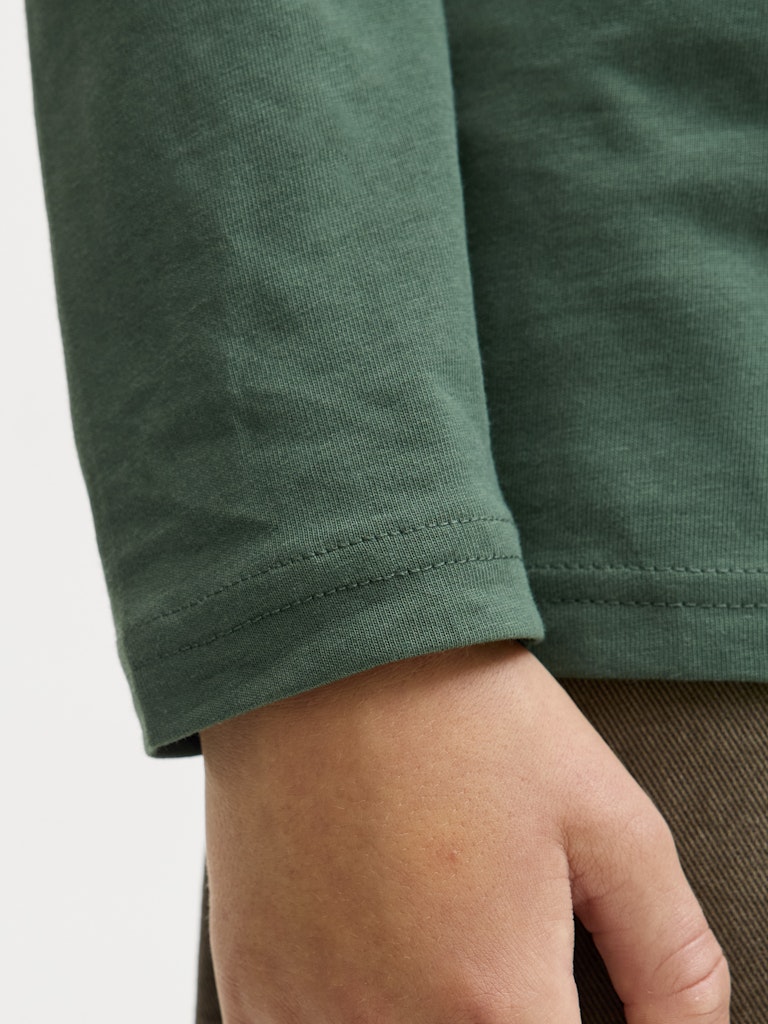 Jack and Jones Junior lasten paita JORBLEECKER MINIMAL TEE LS CREW NECK JNR, vihreä