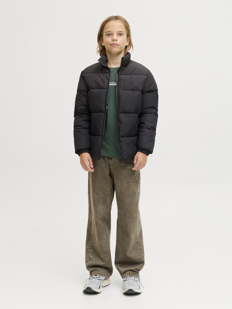 Jack and Jones Junior lasten paita JORBLEECKER MINIMAL TEE LS CREW NECK JNR, vihreä