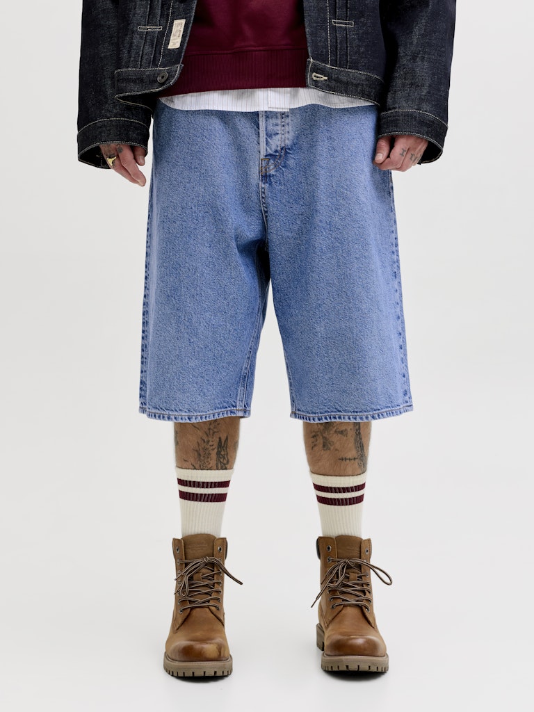 Jack and Jones miesten farkkushortsit JJIRON JJORIGINAL SHORTS SQ 730 SN, Blue Denim