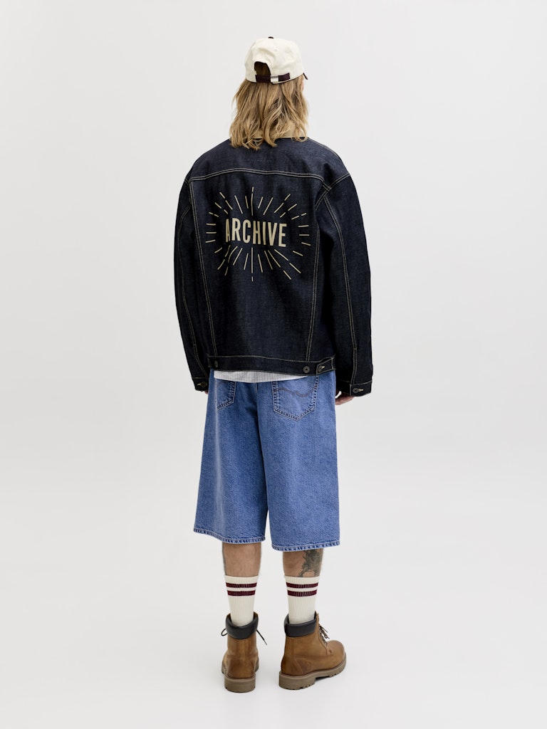 Jack and Jones miesten farkkushortsit JJIRON JJORIGINAL SHORTS SQ 730 SN, Blue Denim