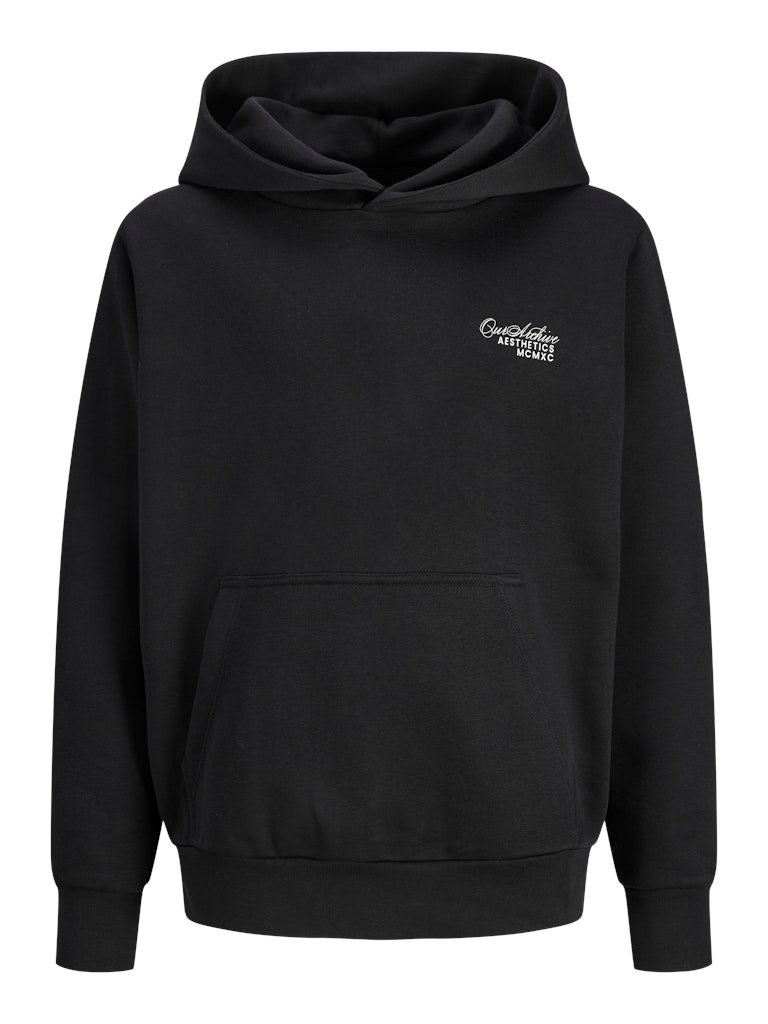 Jack and Jones Junior lasten huppari JJROAR SWEAT HOOD JNR, musta