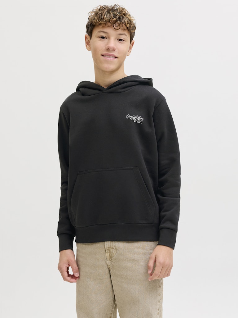 Jack and Jones Junior lasten huppari JJROAR SWEAT HOOD JNR, musta