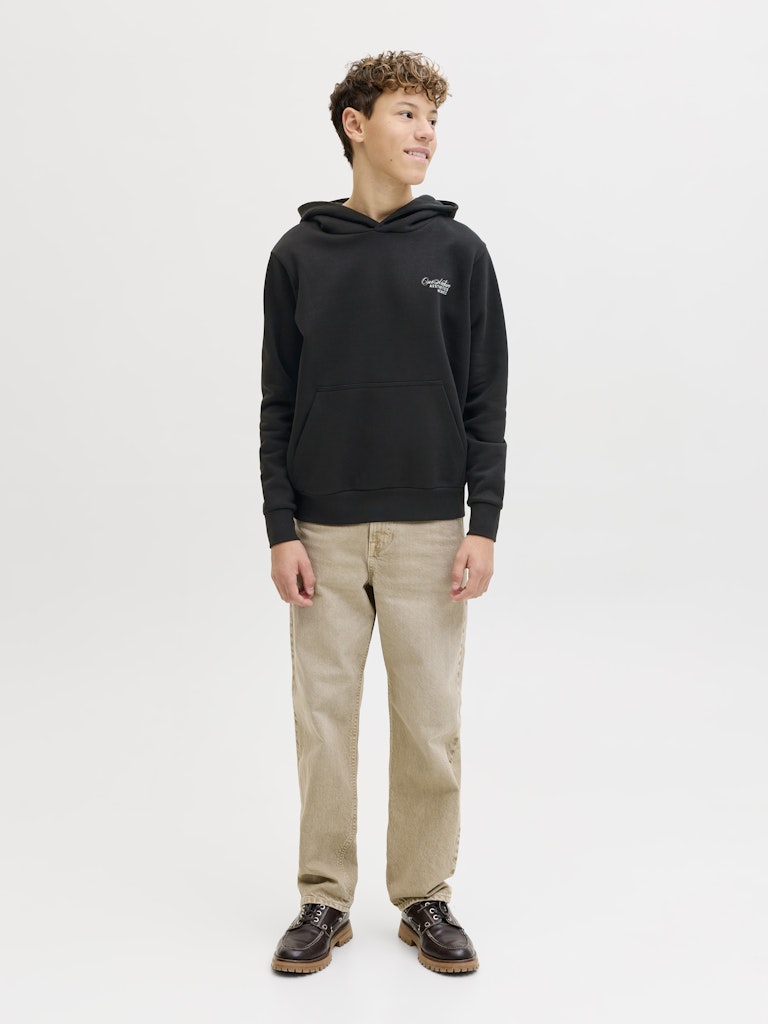 Jack and Jones Junior lasten huppari JJROAR SWEAT HOOD JNR, musta