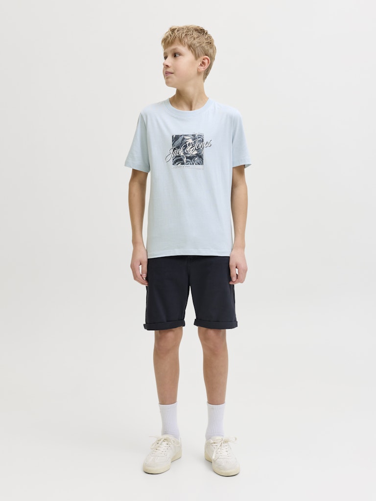 Jack and Jones Junior lasten t-paita JJHONOLULU Shape Tee JNR, vaaleansininen