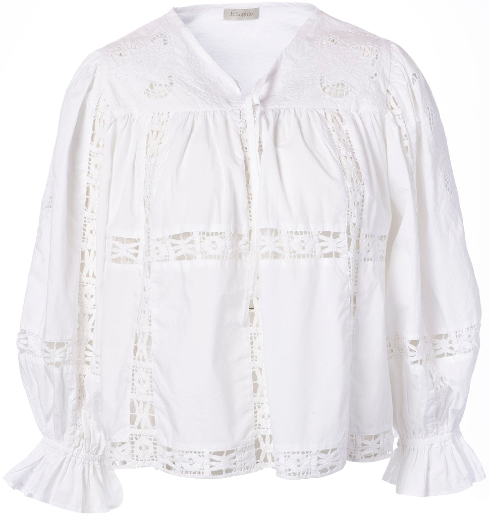 JcSophie naisten pusero Lev Blouse, valkoinen