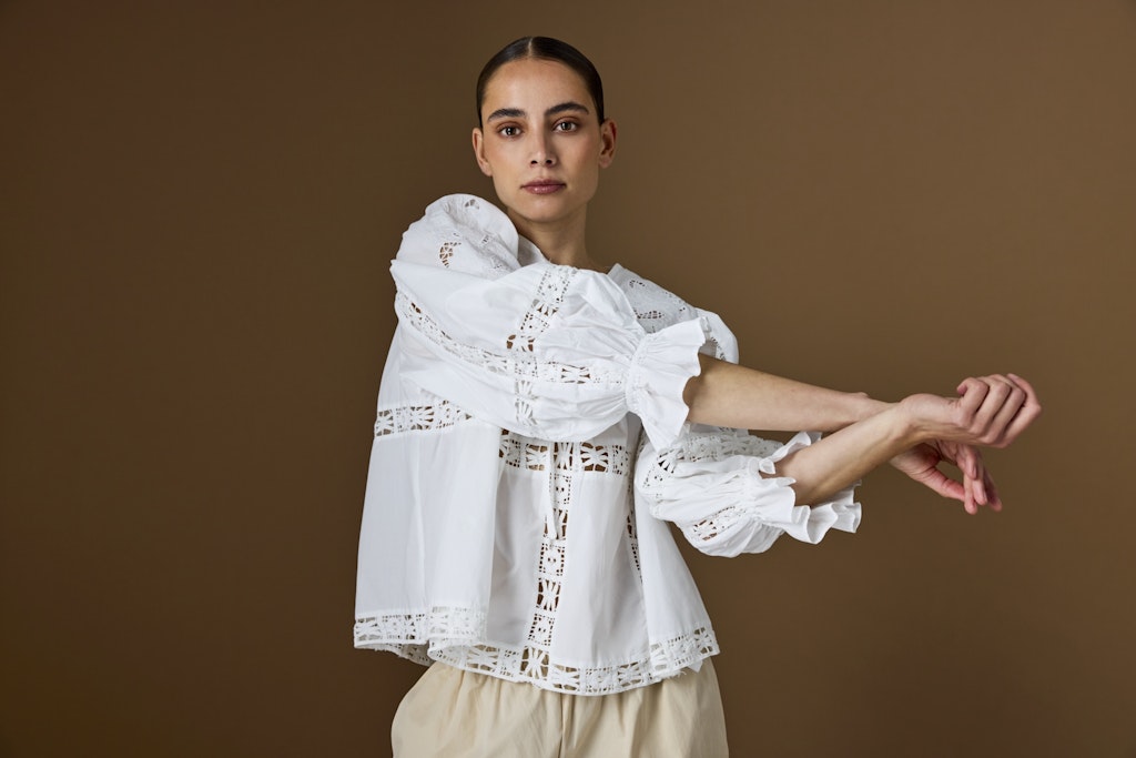 JcSophie naisten pusero Lev Blouse, valkoinen