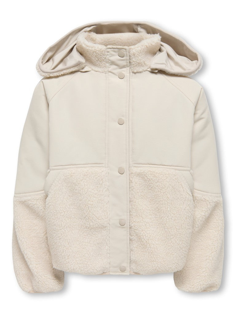 Kids Only lasten teddytakki Nomi Teddy Mix Jacket, luonnonvalkoinen