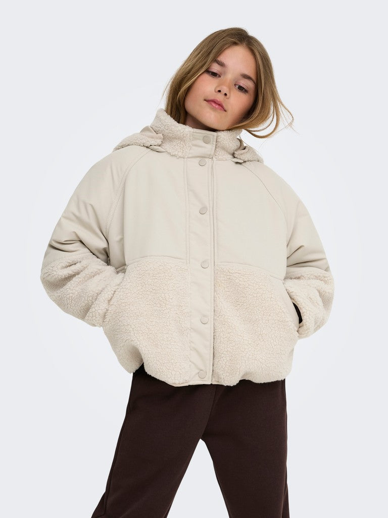Kids Only lasten teddytakki Nomi Teddy Mix Jacket, luonnonvalkoinen