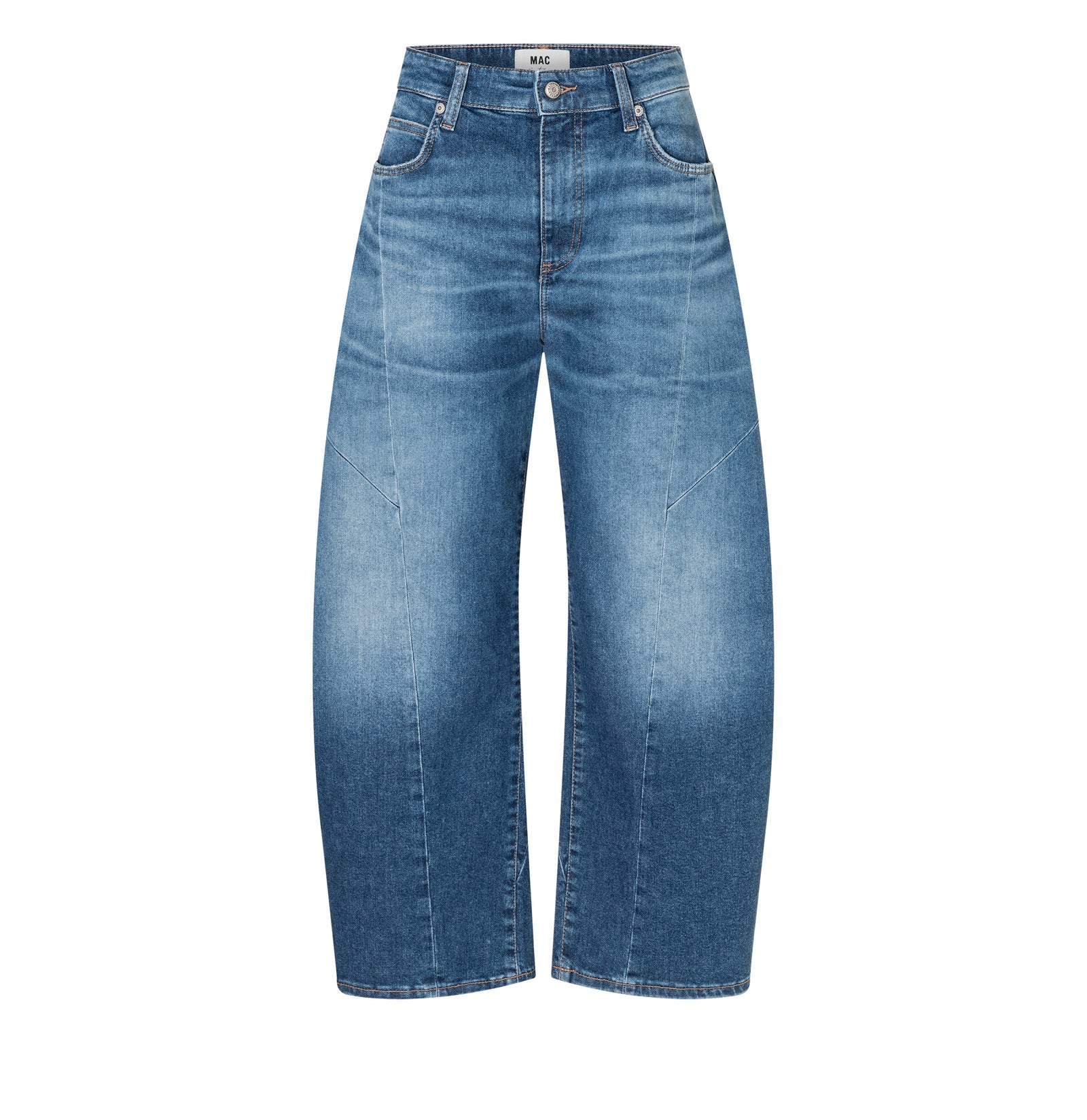 Mac naisten farkut Dakota Barrel Seam, sininen, indigo