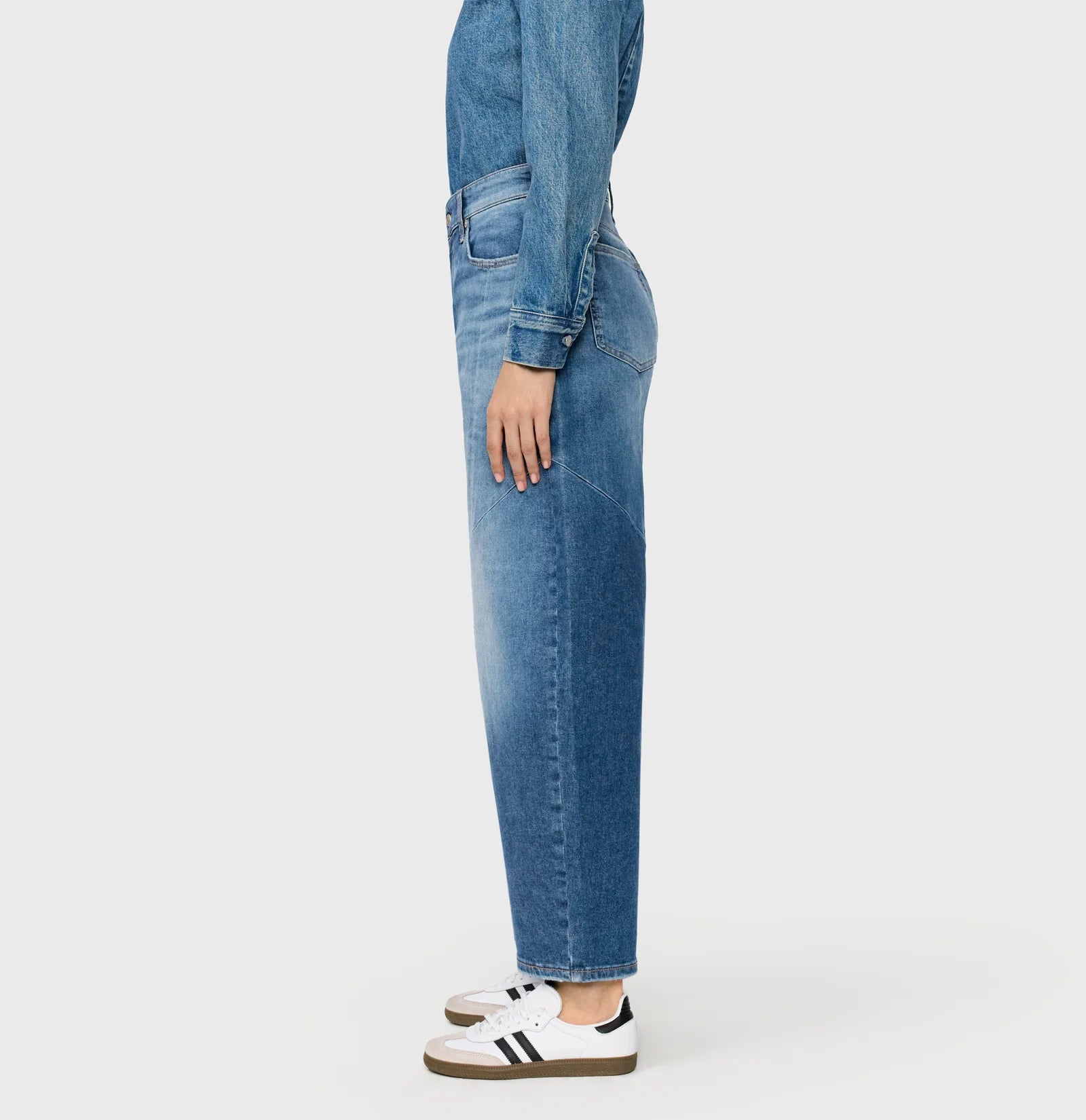 Mac naisten farkut Dakota Barrel Seam, sininen, indigo