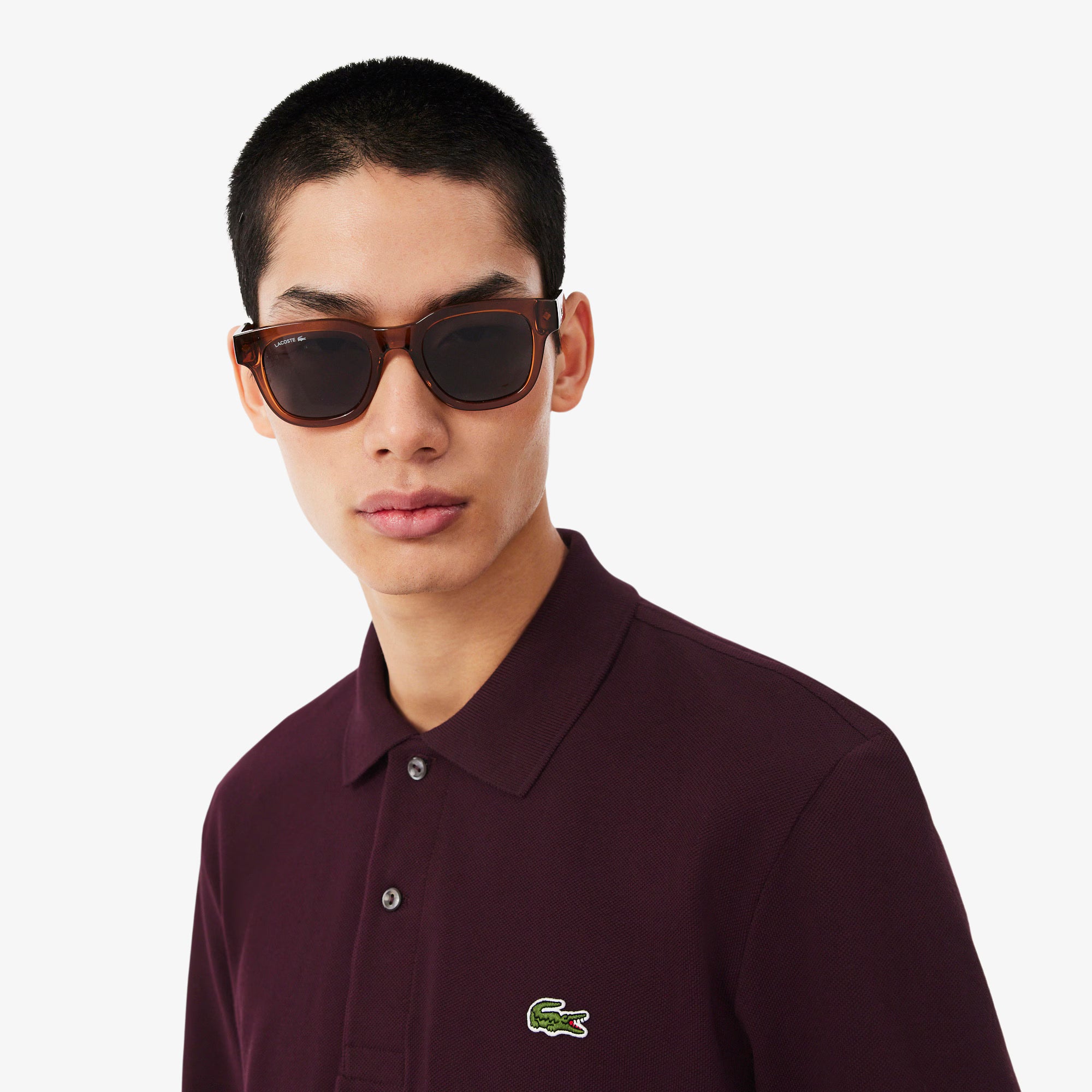 Lacoste miesten pikeepaita L.12.12, viininpunainen