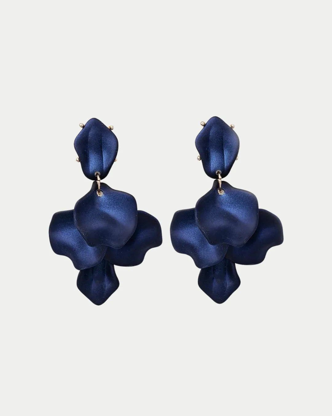 Bow 19 korvakorut Leaf Earring, tummansininen